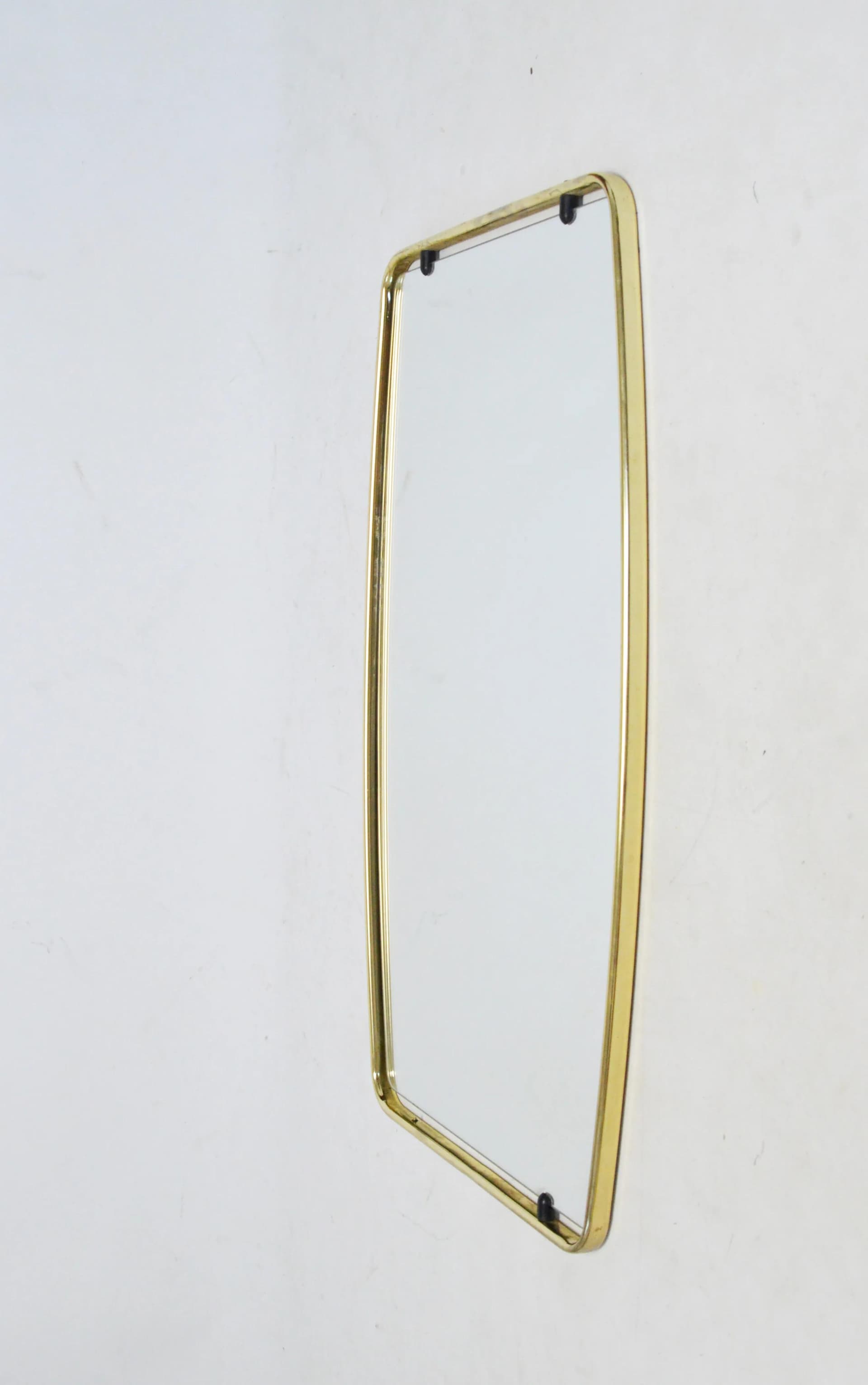 Wall mirror, gold metal, Poland, 1980s. - 84542