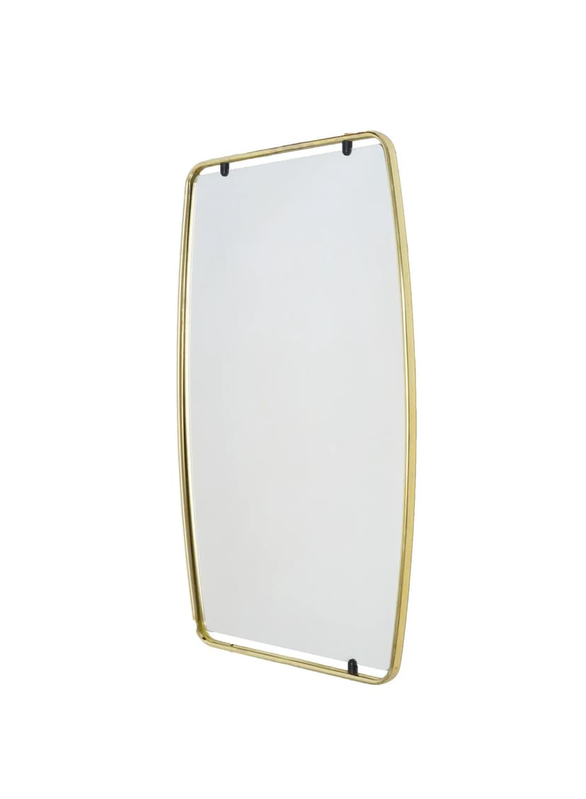 Wall mirror, gold metal, Poland, 1980s.