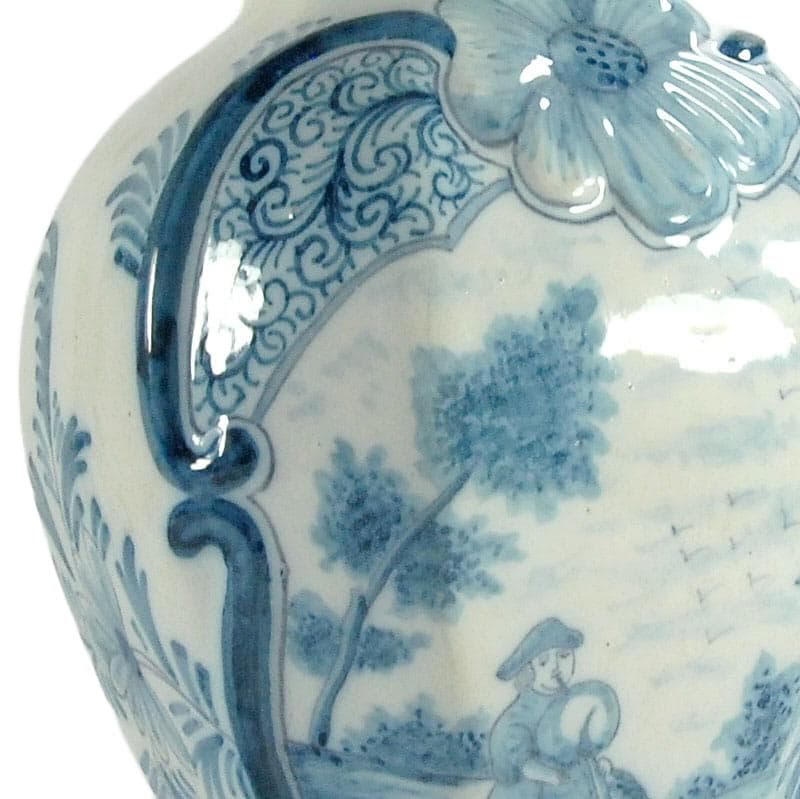 Biała waza z przykrywką, Delft, Holandia, XIX w. - 6870