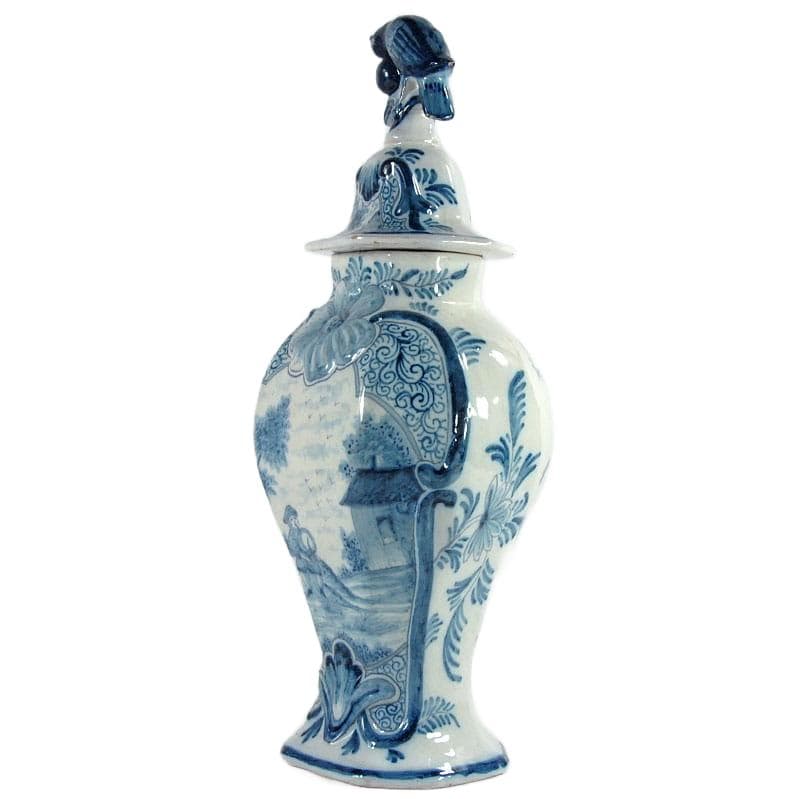 Biała waza z przykrywką, Delft, Holandia, XIX w. - 6869