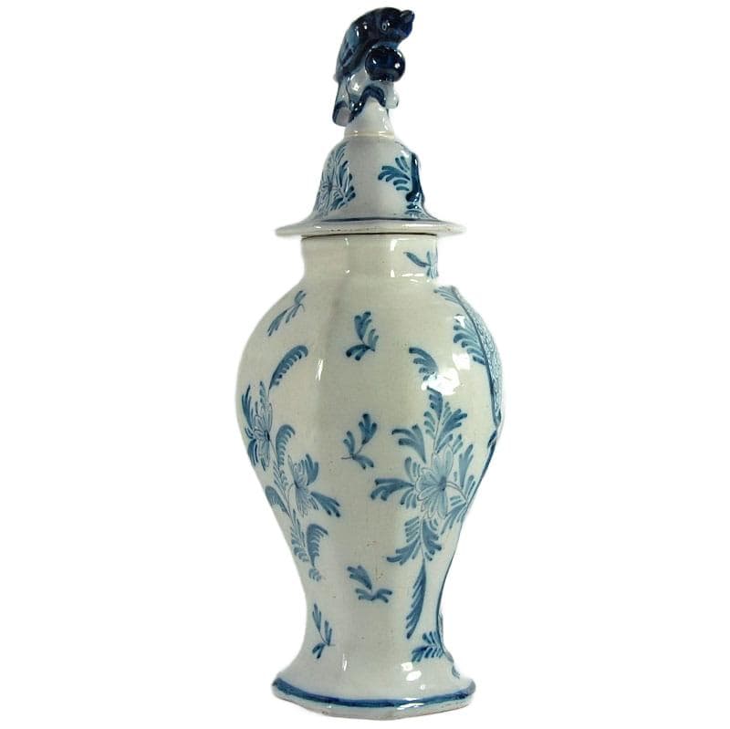 Biała waza z przykrywką, Delft, Holandia, XIX w. - 6872