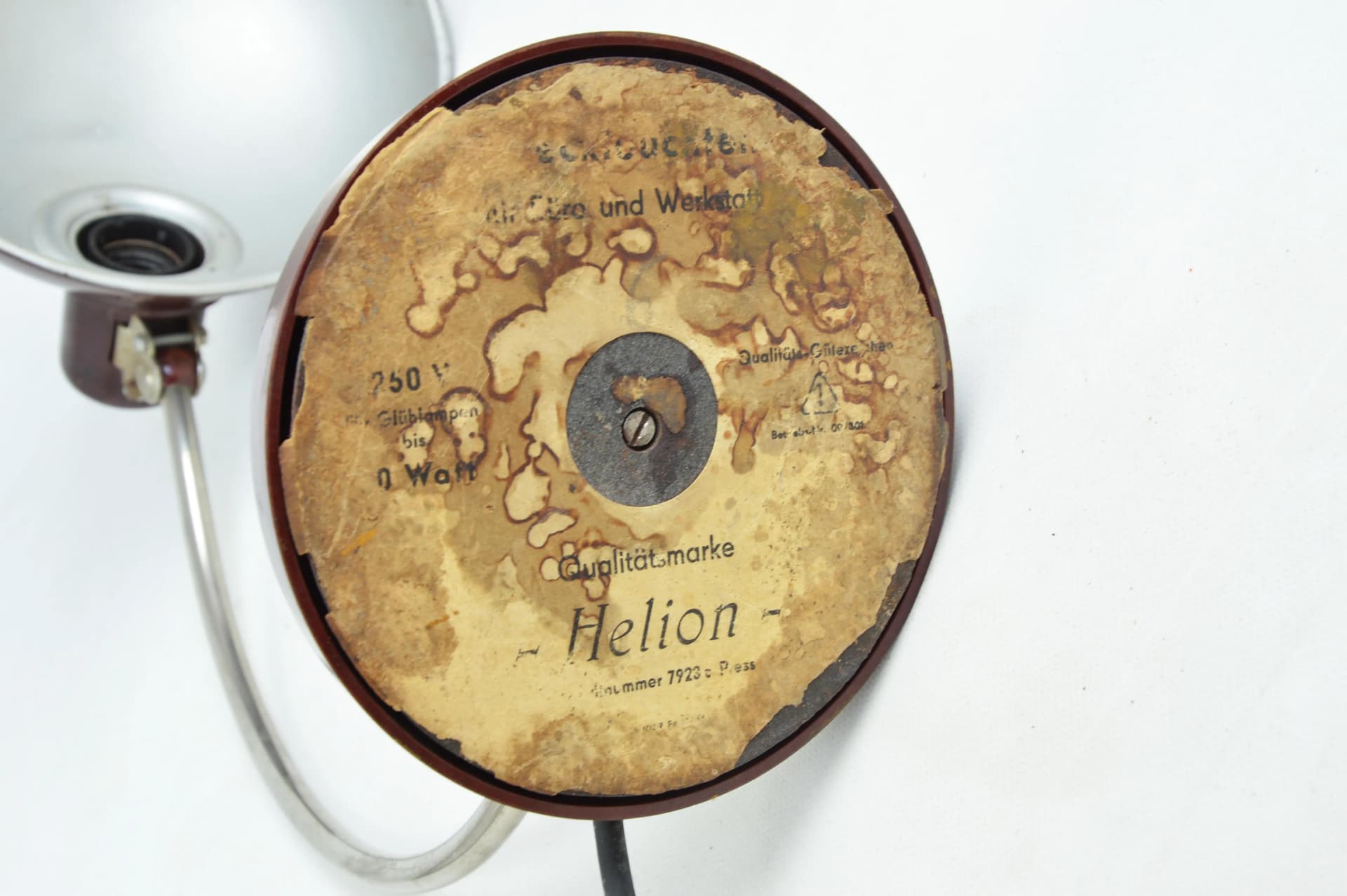 Lampka biurkowa, typ 7923, brązowy, bakelit, Helion Amstadt, Niemcy, lata 50. - 84491