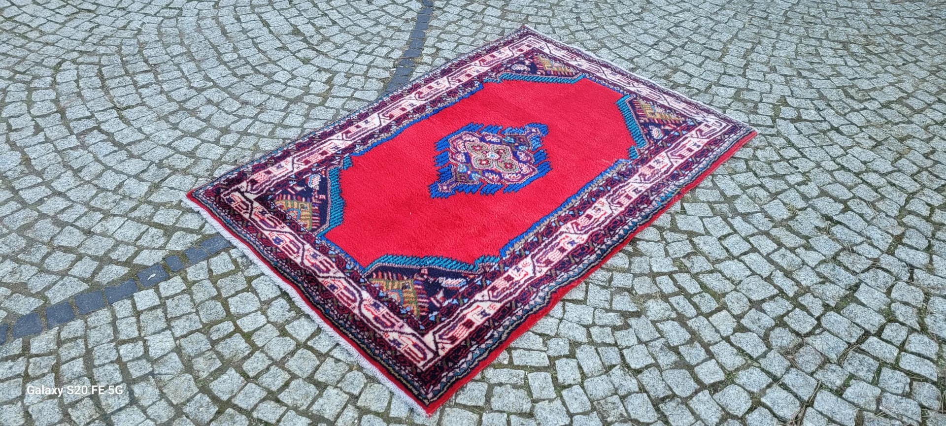 Dywan Hamadan, 102x155cm, czerwony, wełna, Iran, lata 20. - 87528