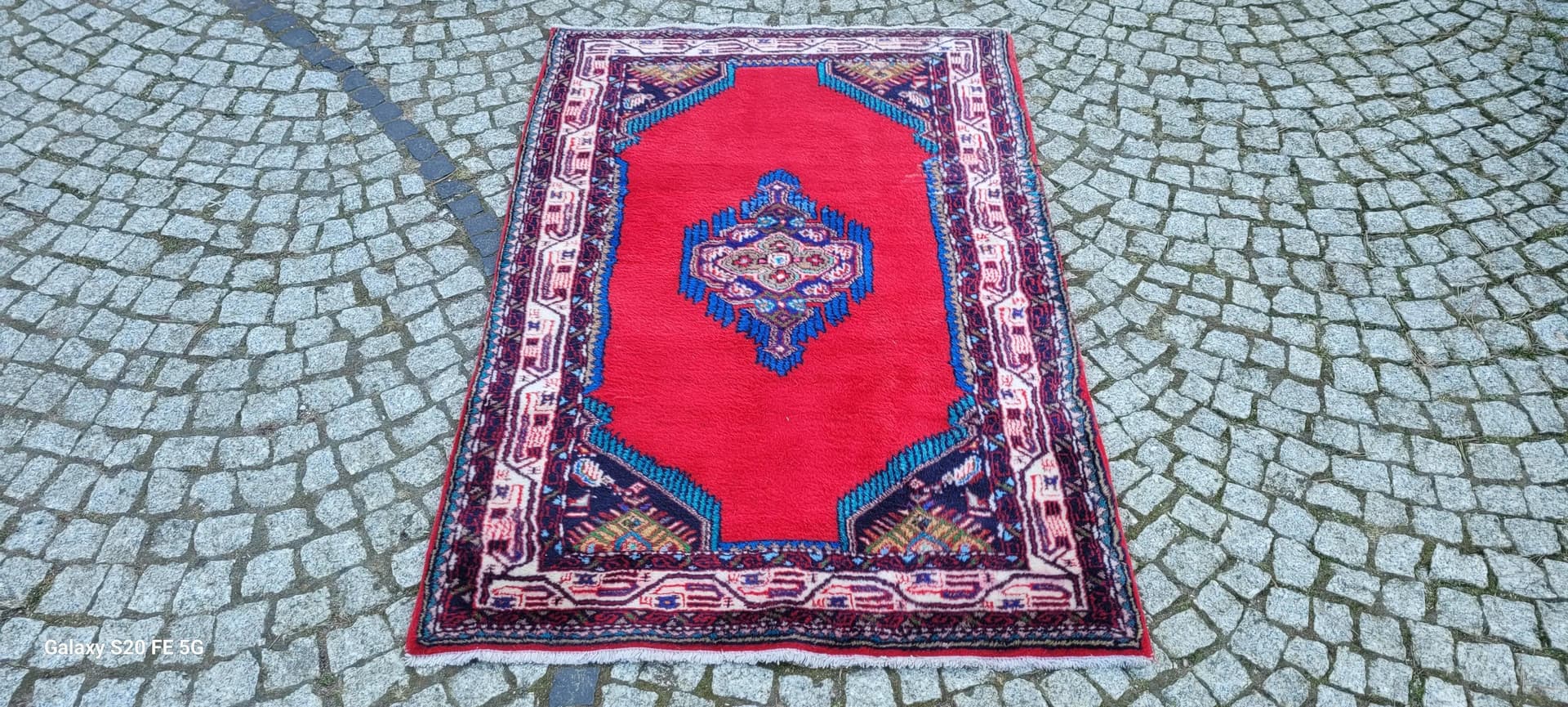 Dywan Hamadan, 102x155cm, czerwony, wełna, Iran, lata 20. - 87527