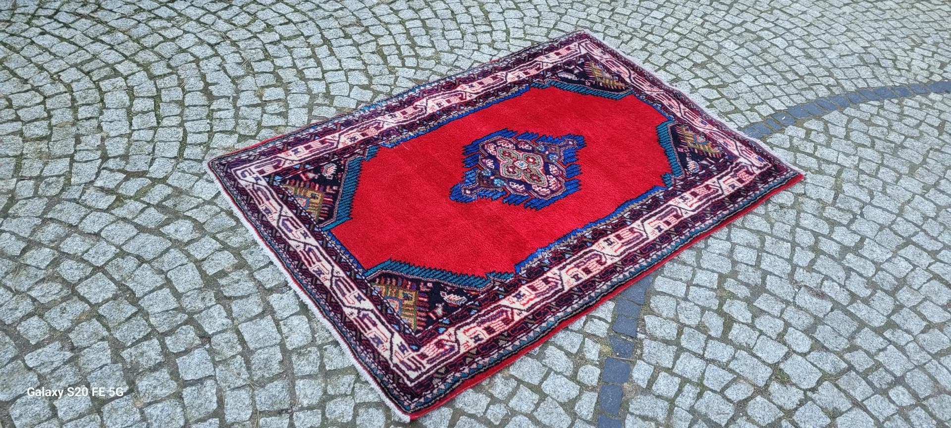 Dywan Hamadan, 102x155cm, czerwony, wełna, Iran, lata 20. - 87525