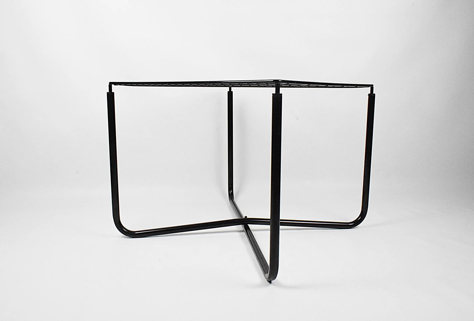 Stolik kawowy, stal chromowana czarna, szkło, proj. N. Gammelgaard, Ikea, Szwecja, lata 80. - 84457