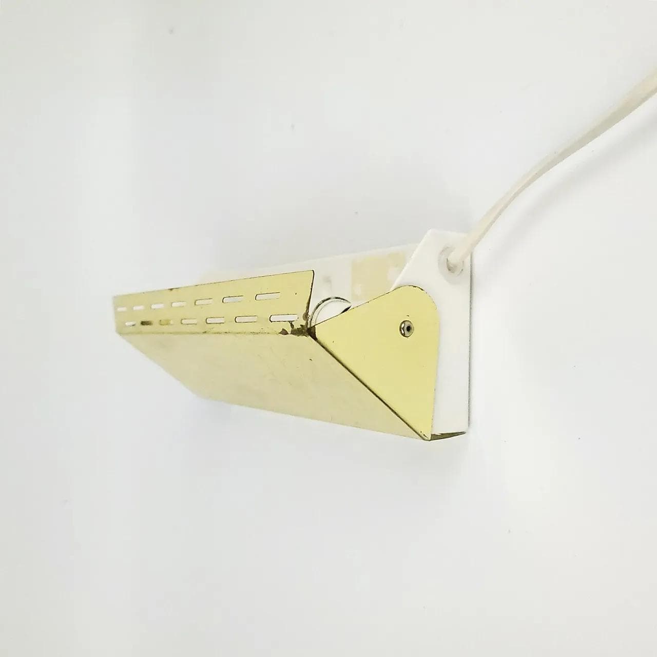 Kinkiet, złoty, metal, Szwecja, lata 70. - 84430