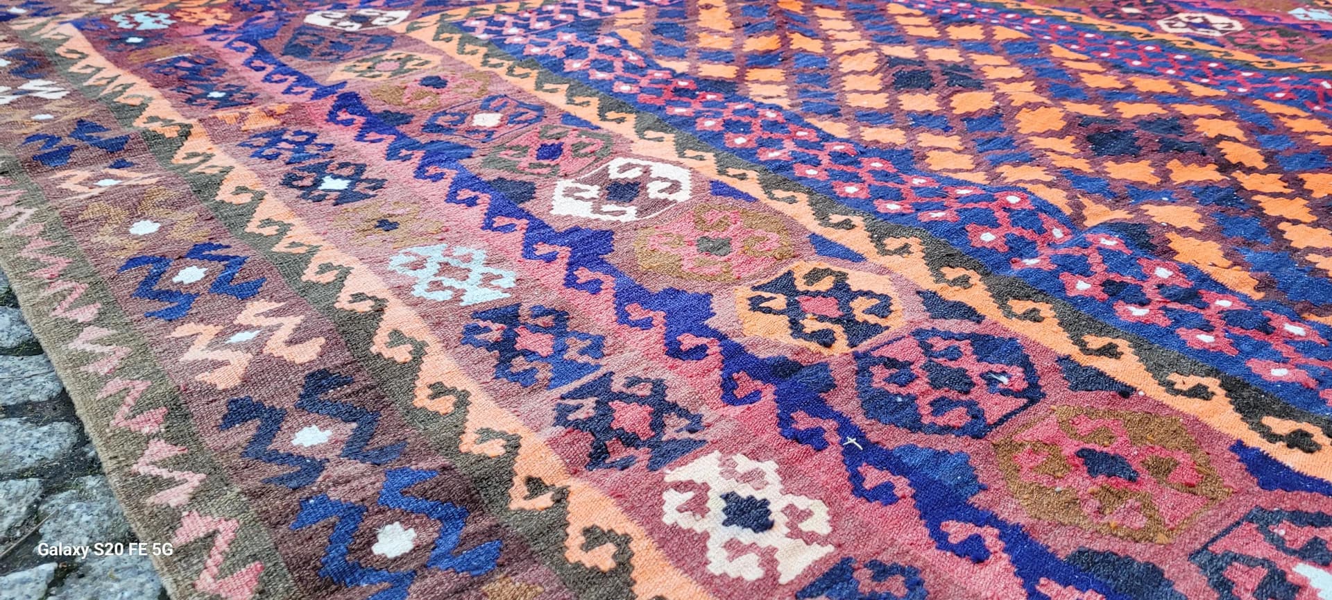 Dywan kilim, 205x320 cm, multikolor, wełna, Turcja, lata 60. - 87492