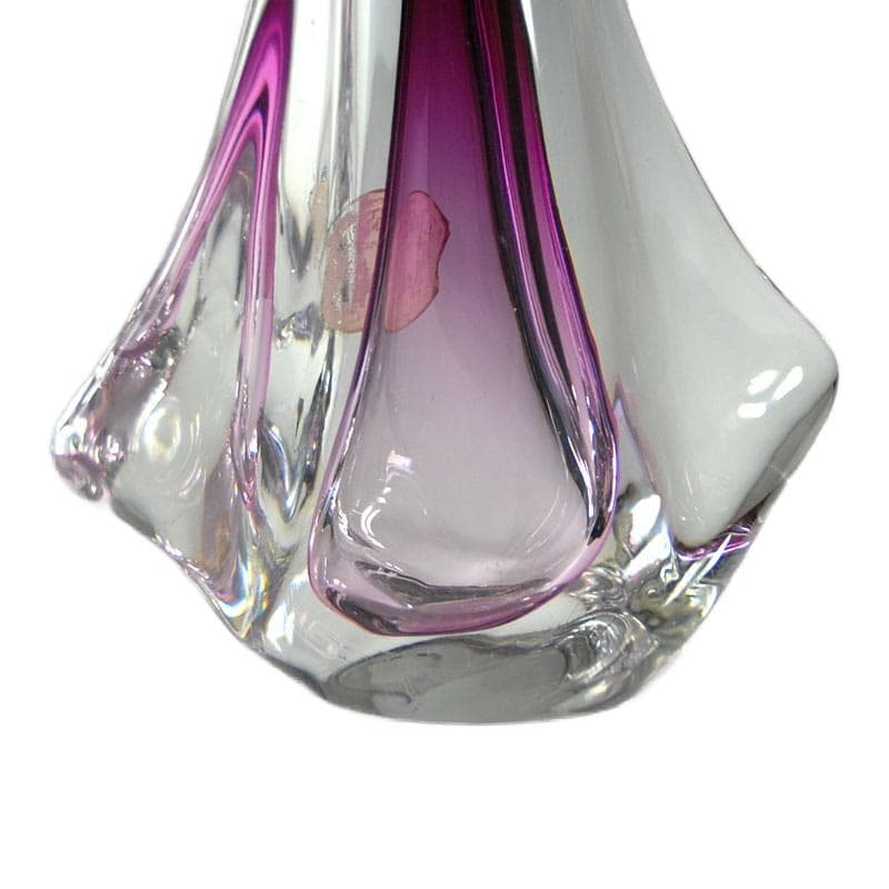 Fioletowa lampa stołowa, Val St Lambert, Belgia, lata 60. - 6864