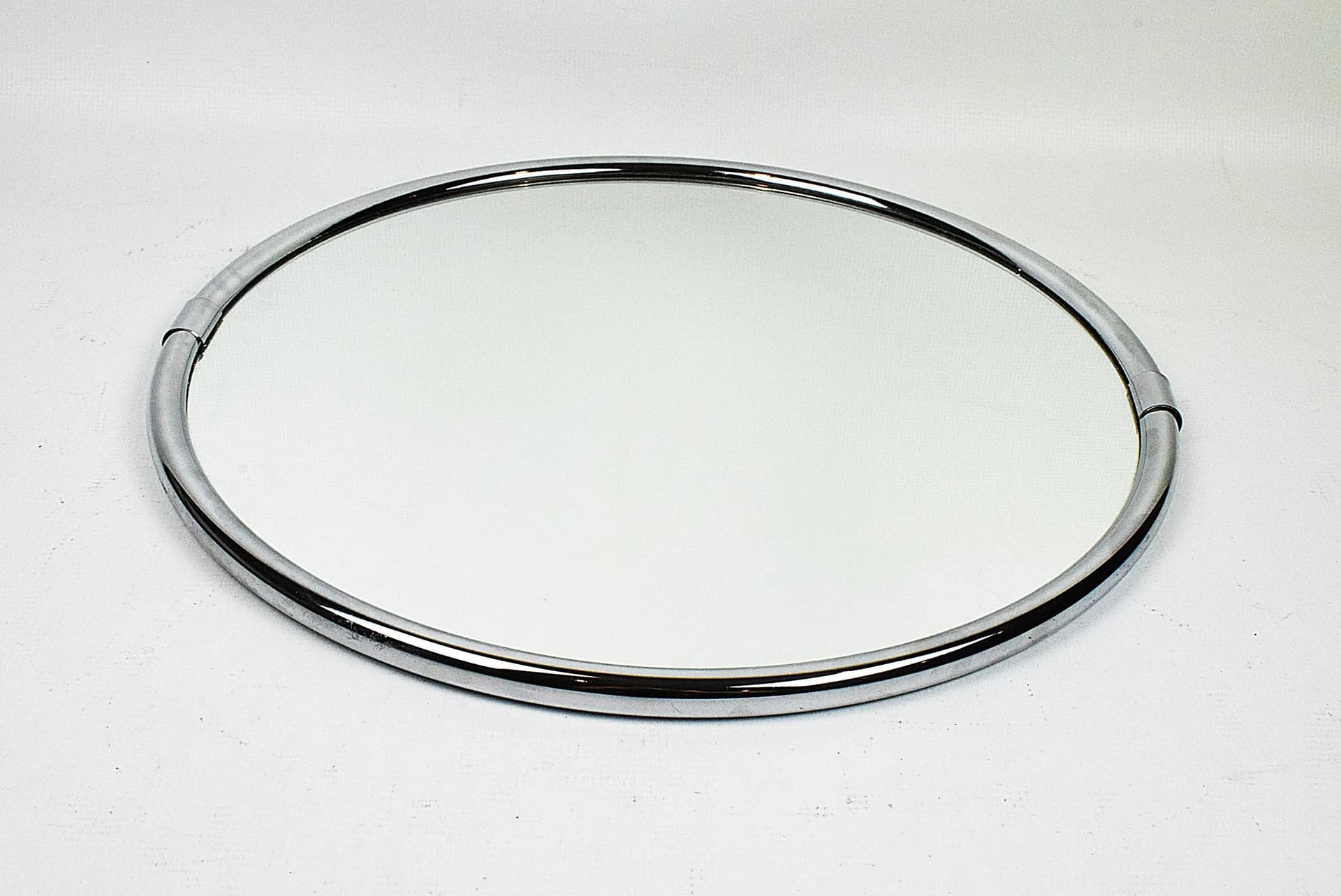 Wall mirror, chrome silver steel, Poland, 1980s - 84400