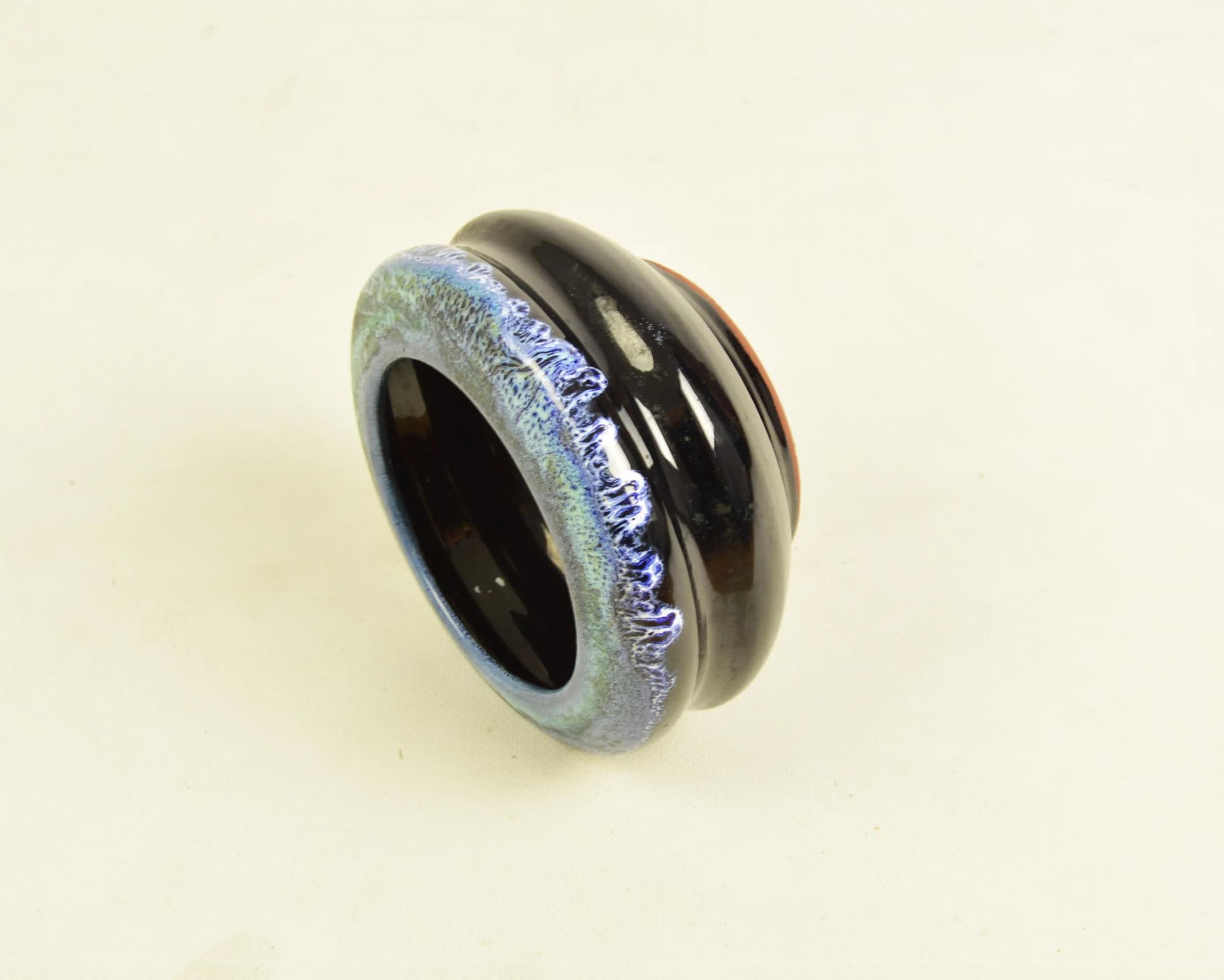 Miseczka, ciemnoniebieska, ceramika, Polska, lata 70. - 84382