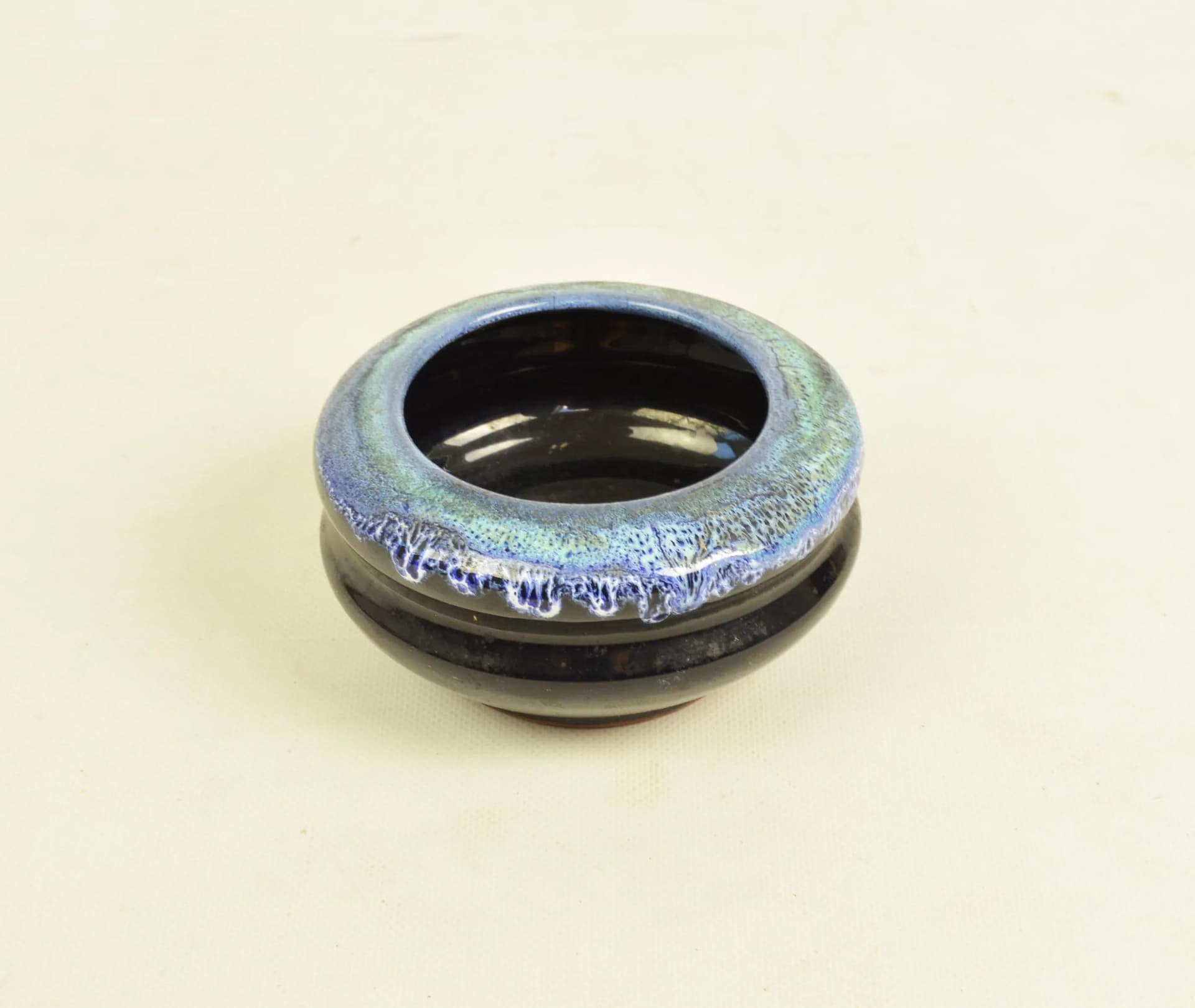 Miseczka, ciemnoniebieska, ceramika, Polska, lata 70. - 84384