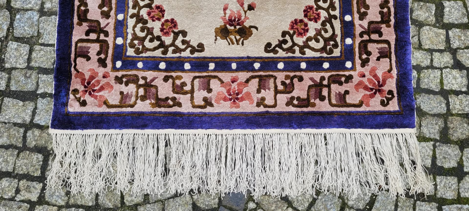 Dywan orientalny, 95x180 cm, multikolor, jedwab, Chiny, lata 90. - 87439