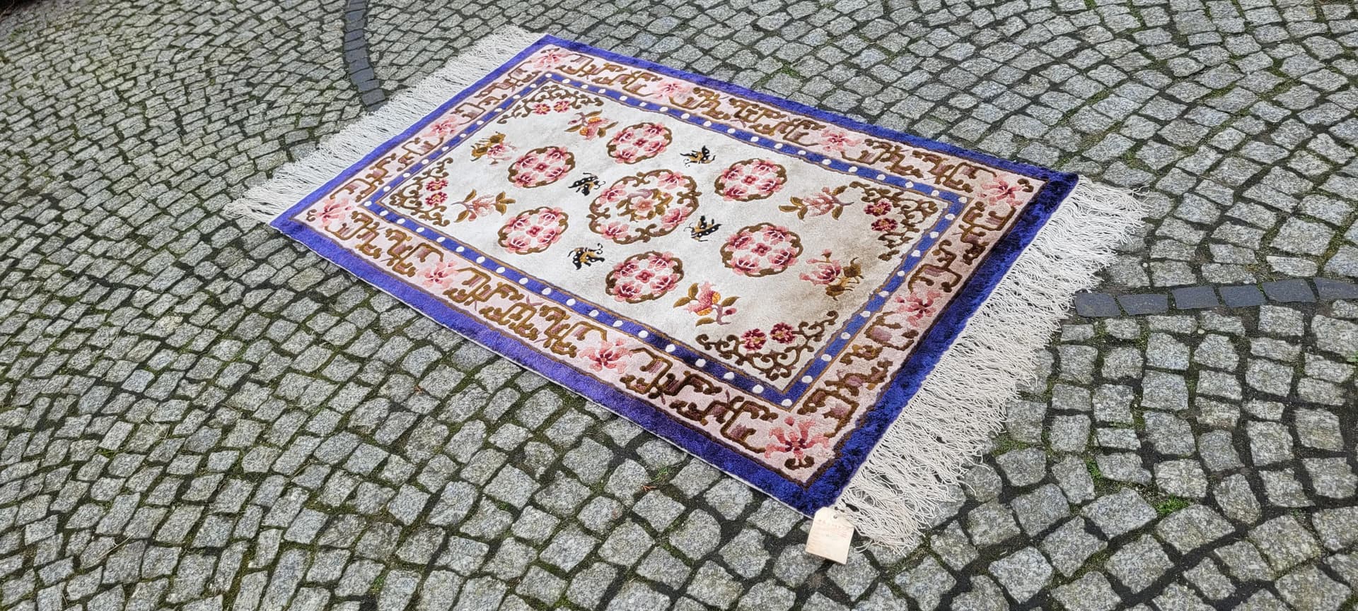 Dywan orientalny, 95x180 cm, multikolor, jedwab, Chiny, lata 90. - 87436