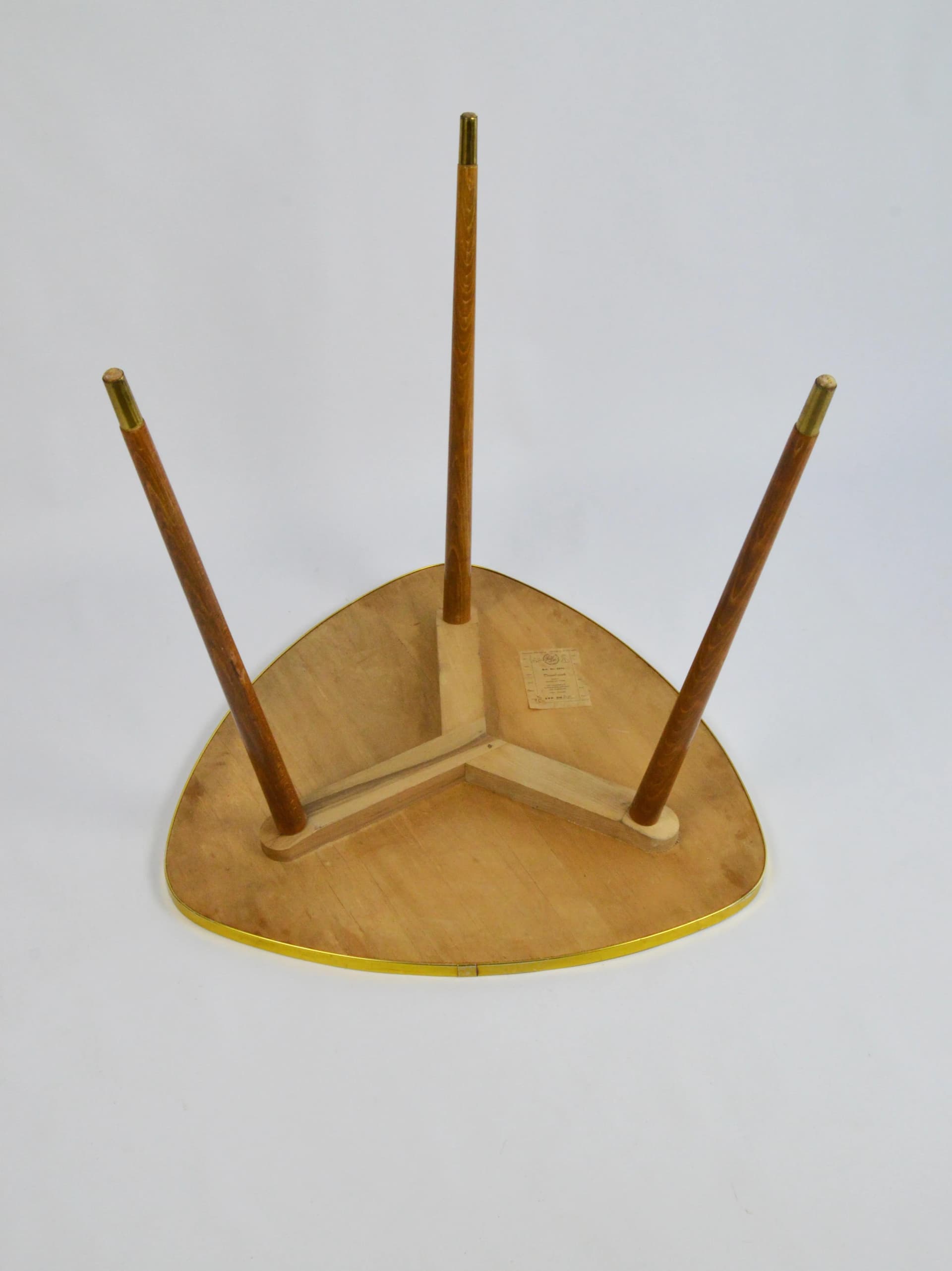 Stolik pomocniczy Rockabilly, turkusowy, drewno, Niemcy, lata 60. - 84312