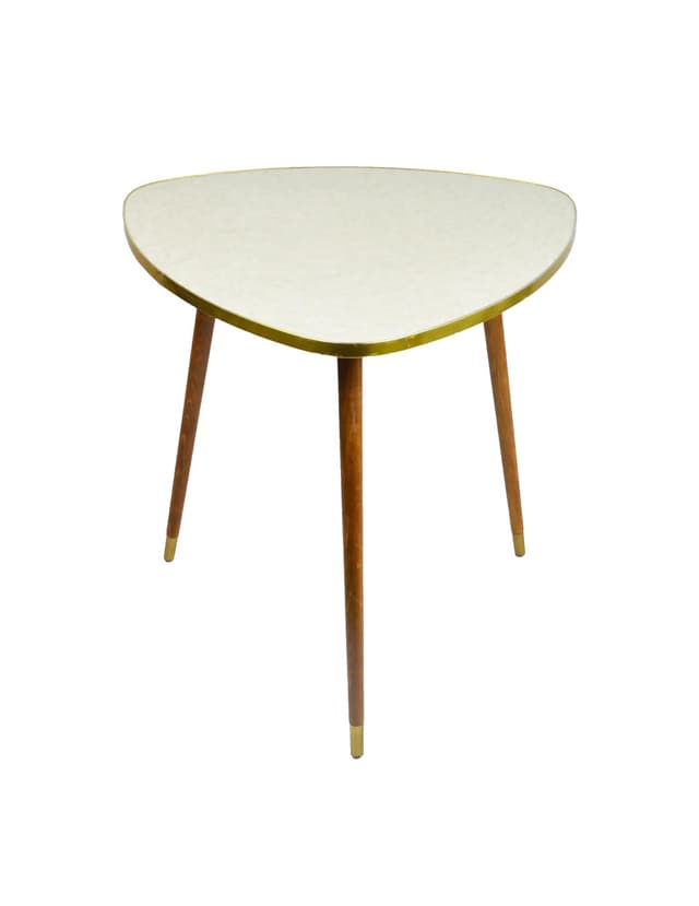 Stolik pomocniczy Rockabilly, turkusowy, drewno, Niemcy, lata 60. - WYMIARY