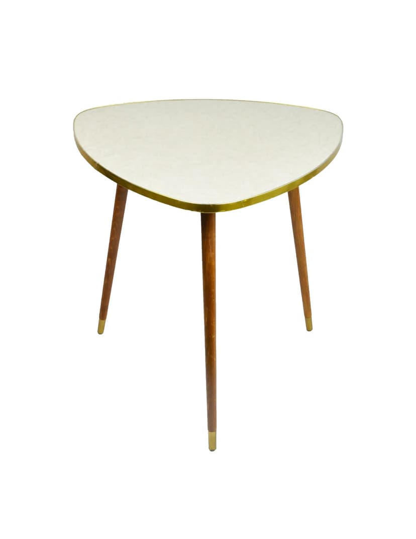 Stolik pomocniczy Rockabilly, turkusowy, drewno, Niemcy, lata 60.