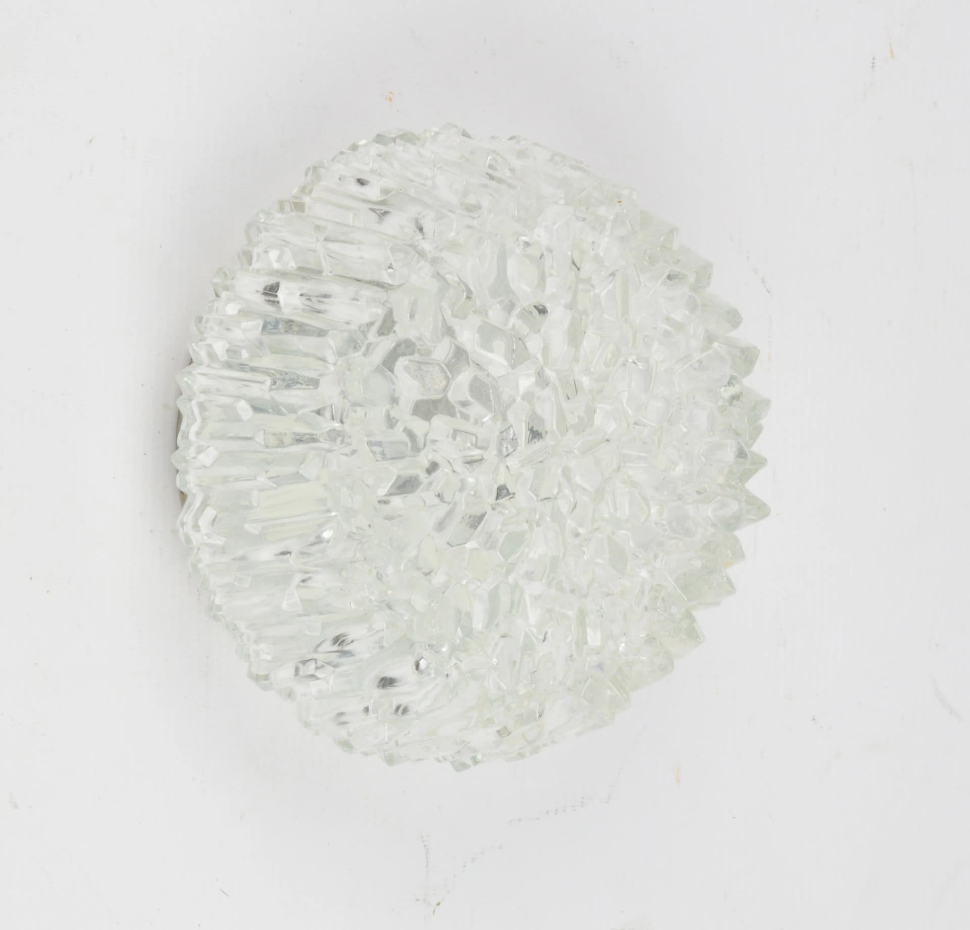 Plafon, szkło transparentne, metal srebrny, Hillebrand, Niemcy, lata 70. - 84290