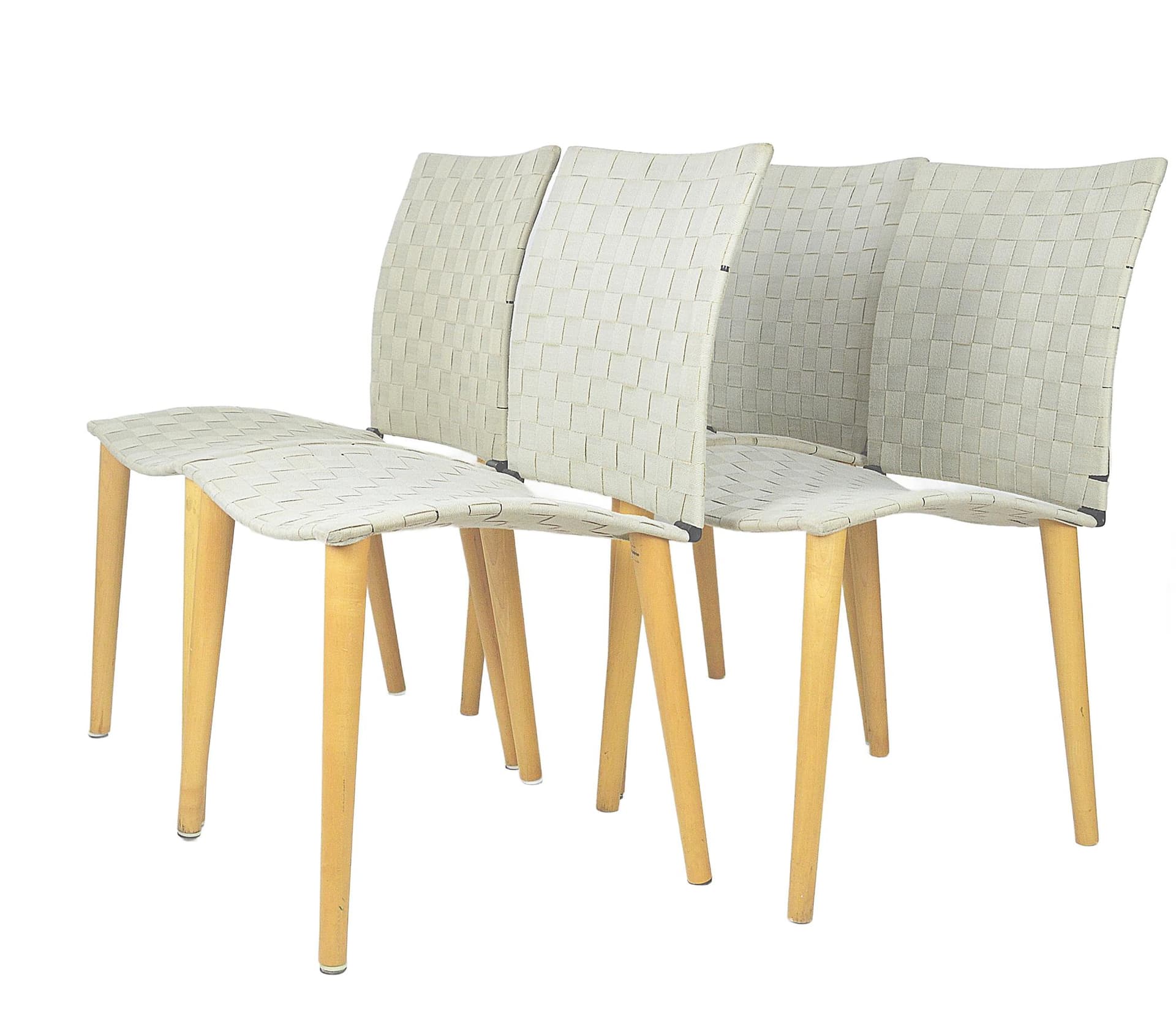 Komplet krzeseł, szary, buk, Lapalma, Włochy, lata 80.