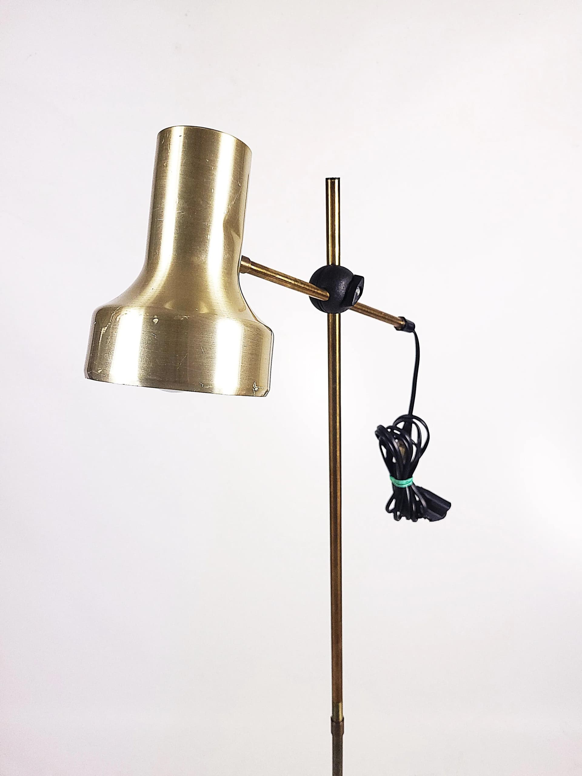 Floor lamp, satin brass, metal, Sweden, 1970s. - 84263
