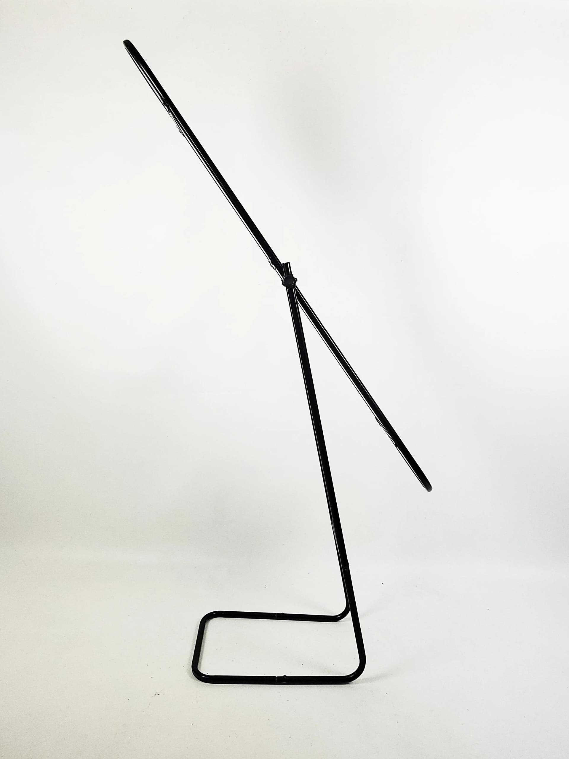 Floor mirror, black metal, Poland, 1980s. - 84175