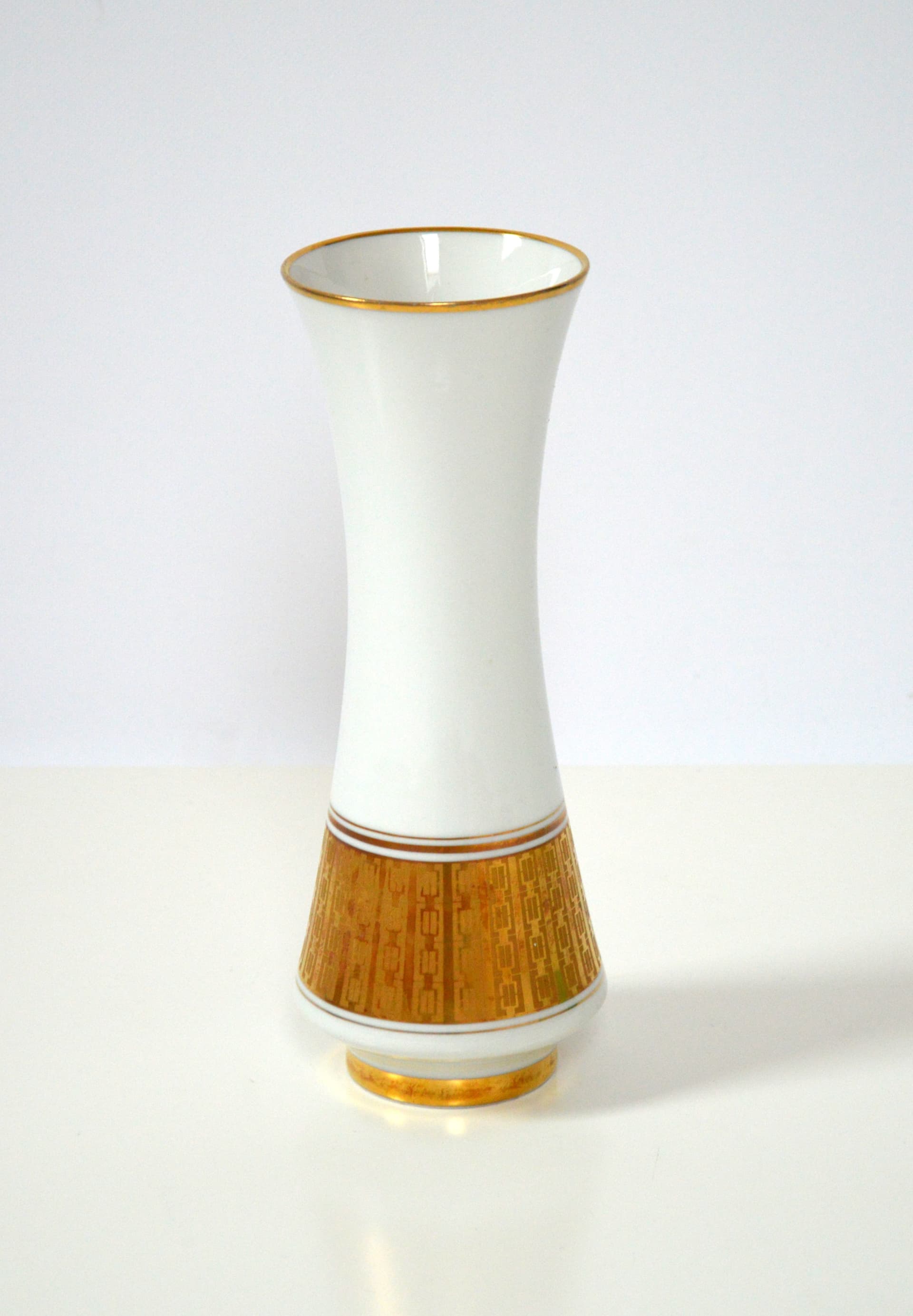 Wazon Bavaria, kość słoniowa, porcelana, Niemcy, lata 70. - 84162