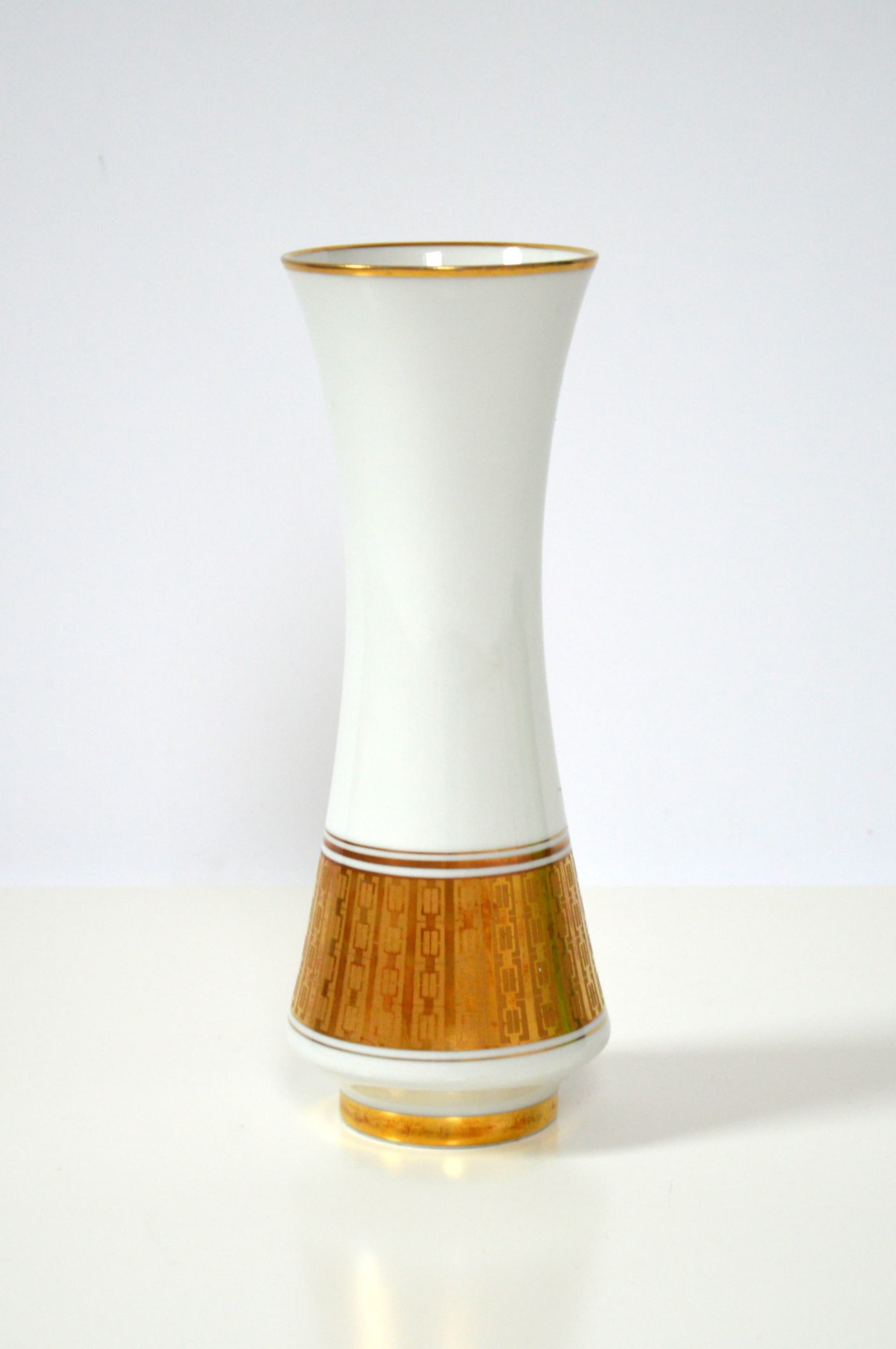 Wazon Bavaria, kość słoniowa, porcelana, Niemcy, lata 70. - 84163