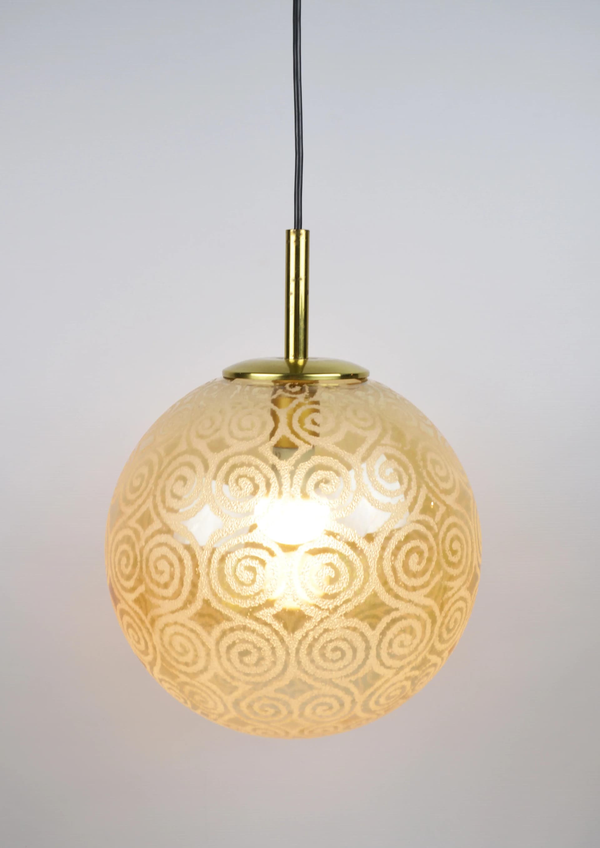 Pendant lamp, Ivory White glass, Poland, 1970s. - 84097