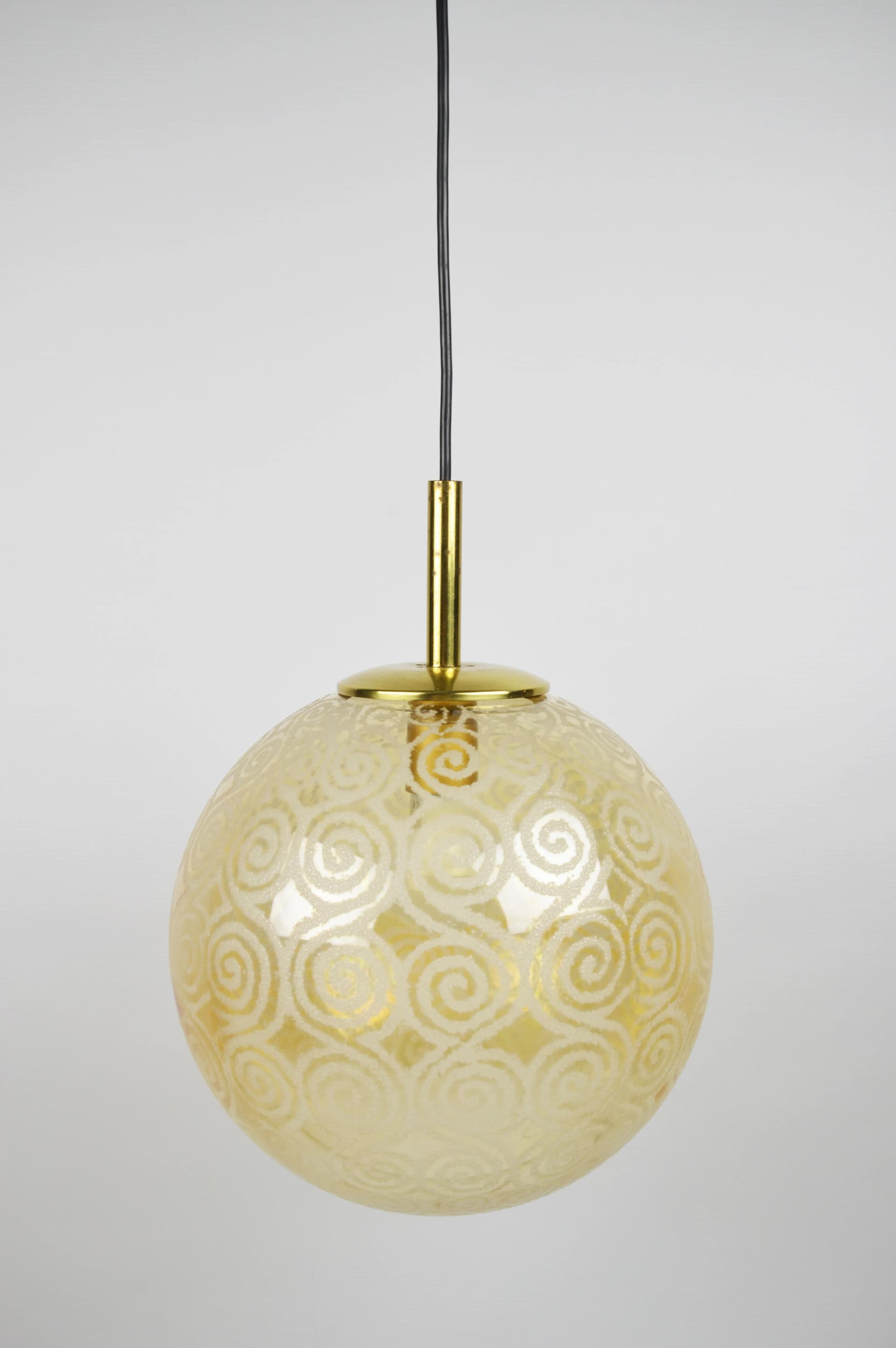 Pendant lamp, Ivory White glass, Poland, 1970s. - 84096