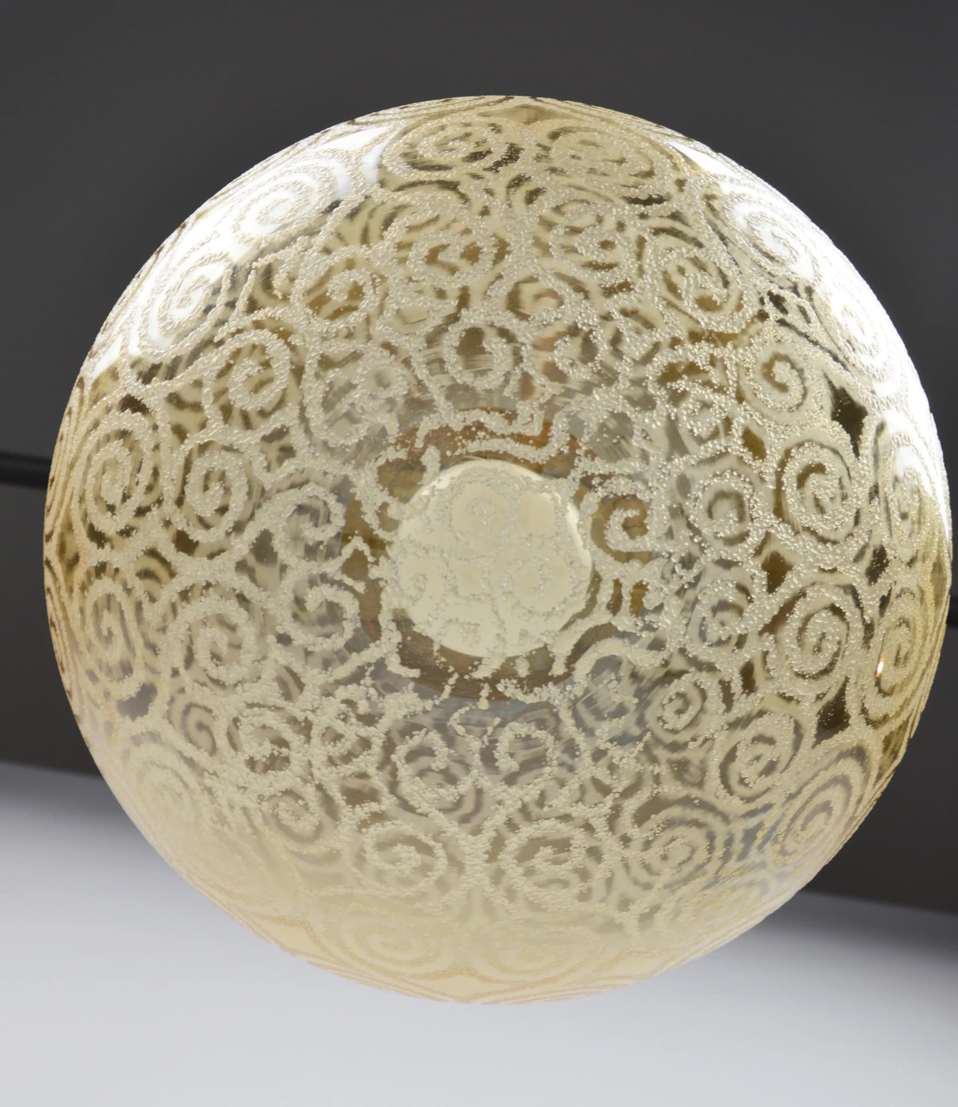Pendant lamp, Ivory White glass, Poland, 1970s. - 84095