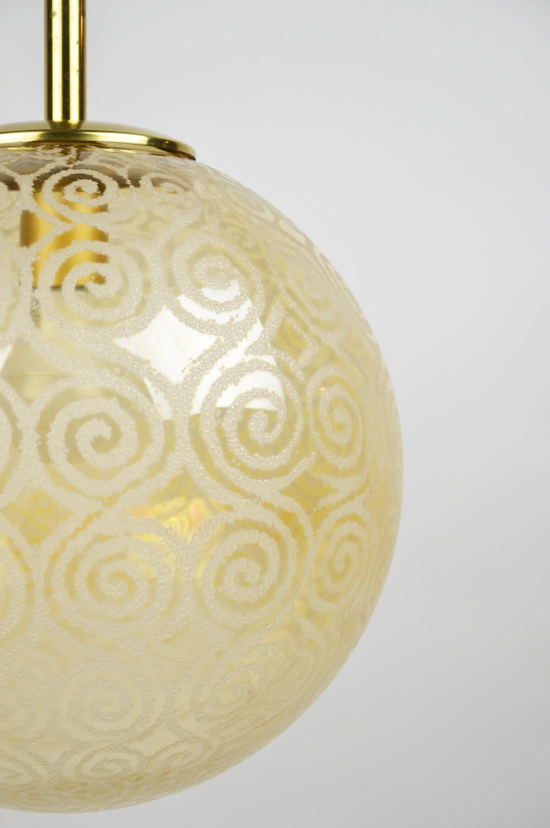 Pendant lamp, Ivory White glass, Poland, 1970s. - 84100