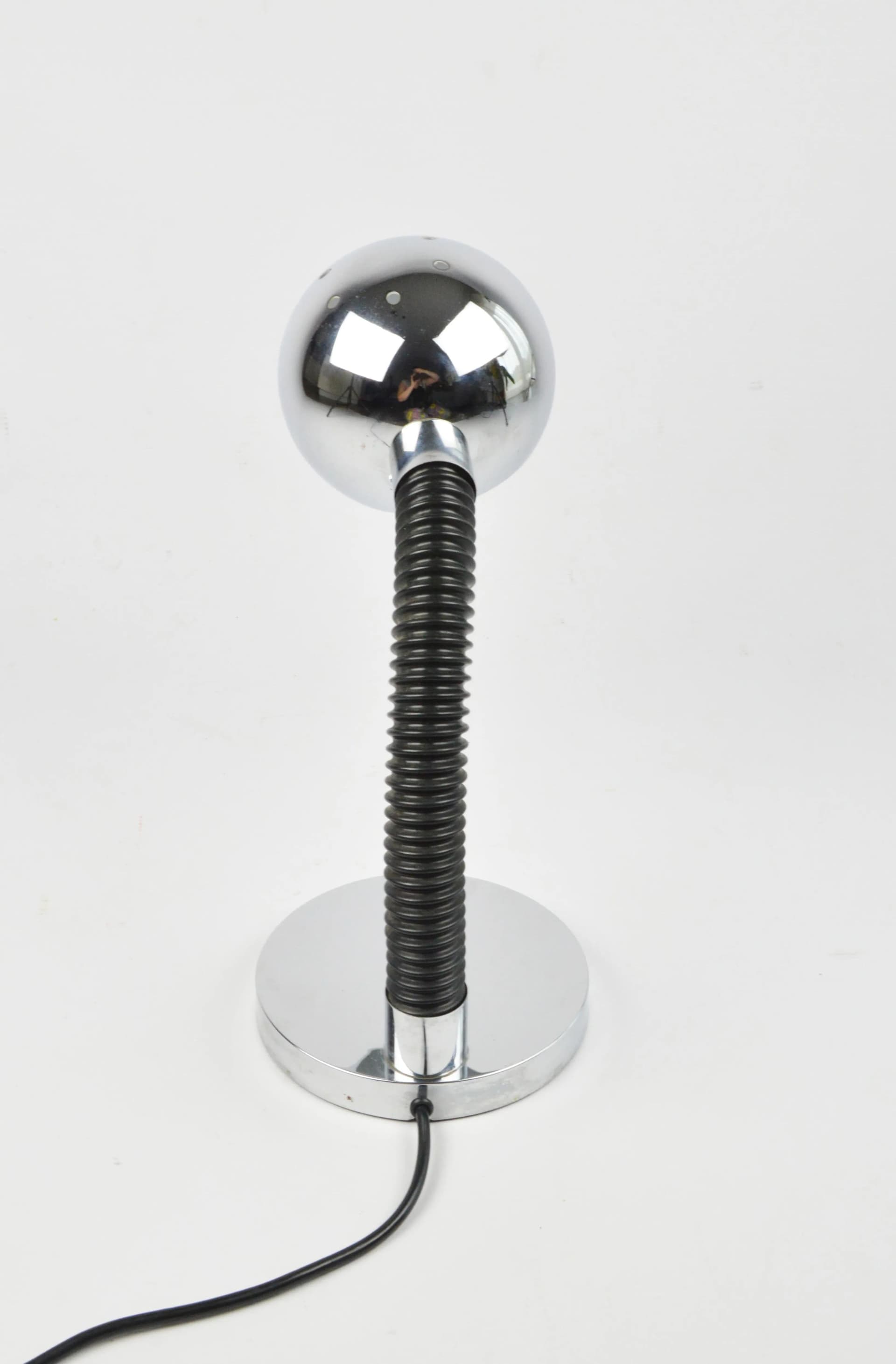 Lampa biurkowa, chrom, czerń, proj. E. Hillebrand, Niemcy, lata 70. - 84090