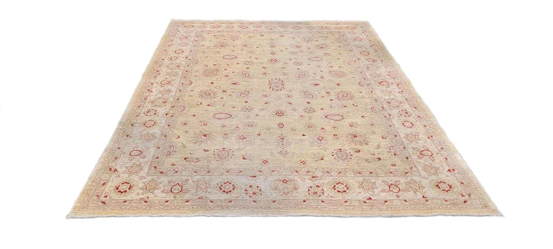 Dywan perski Ziegler 245x330 cm, beżowy, wełna, Pakistan