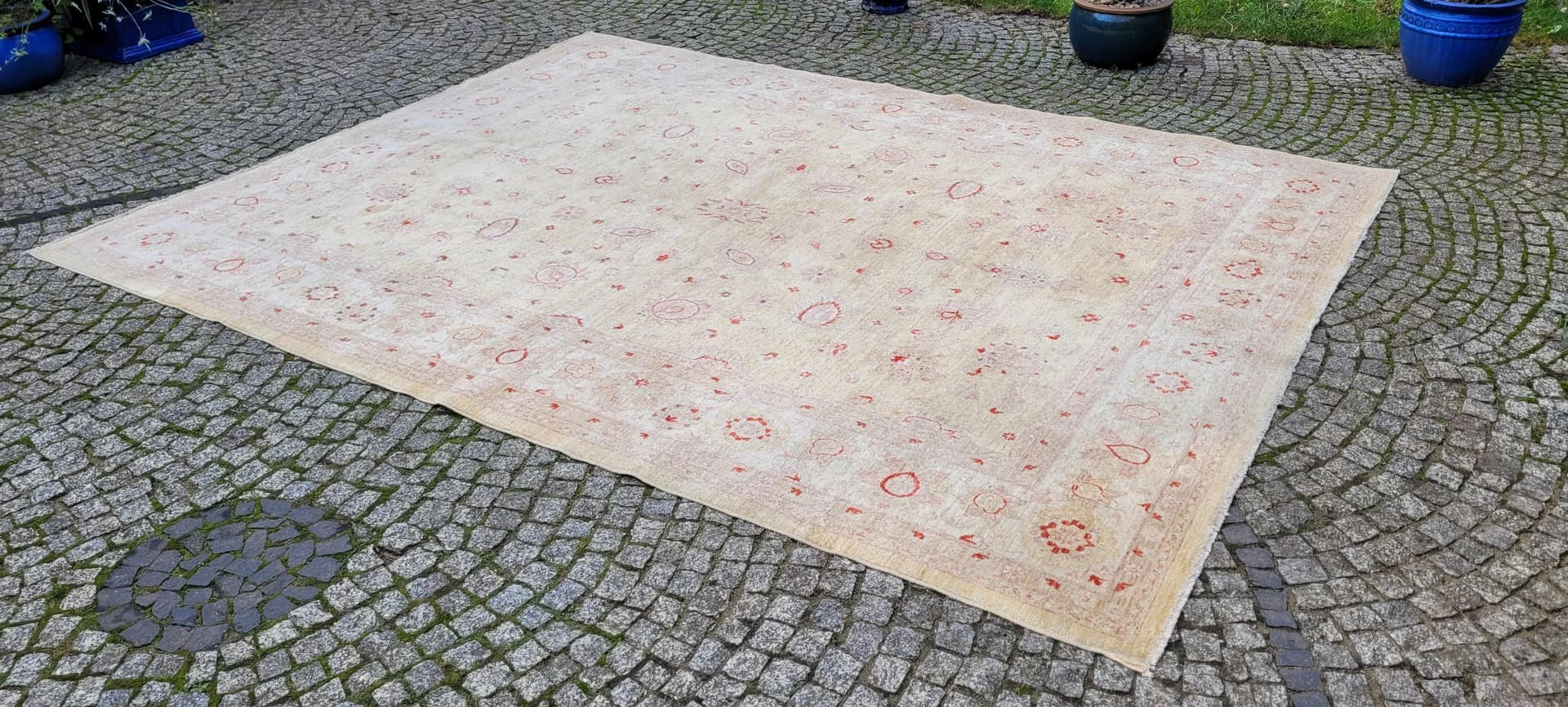 Dywan perski Ziegler 245x330 cm, beżowy, wełna, Pakistan - 87390