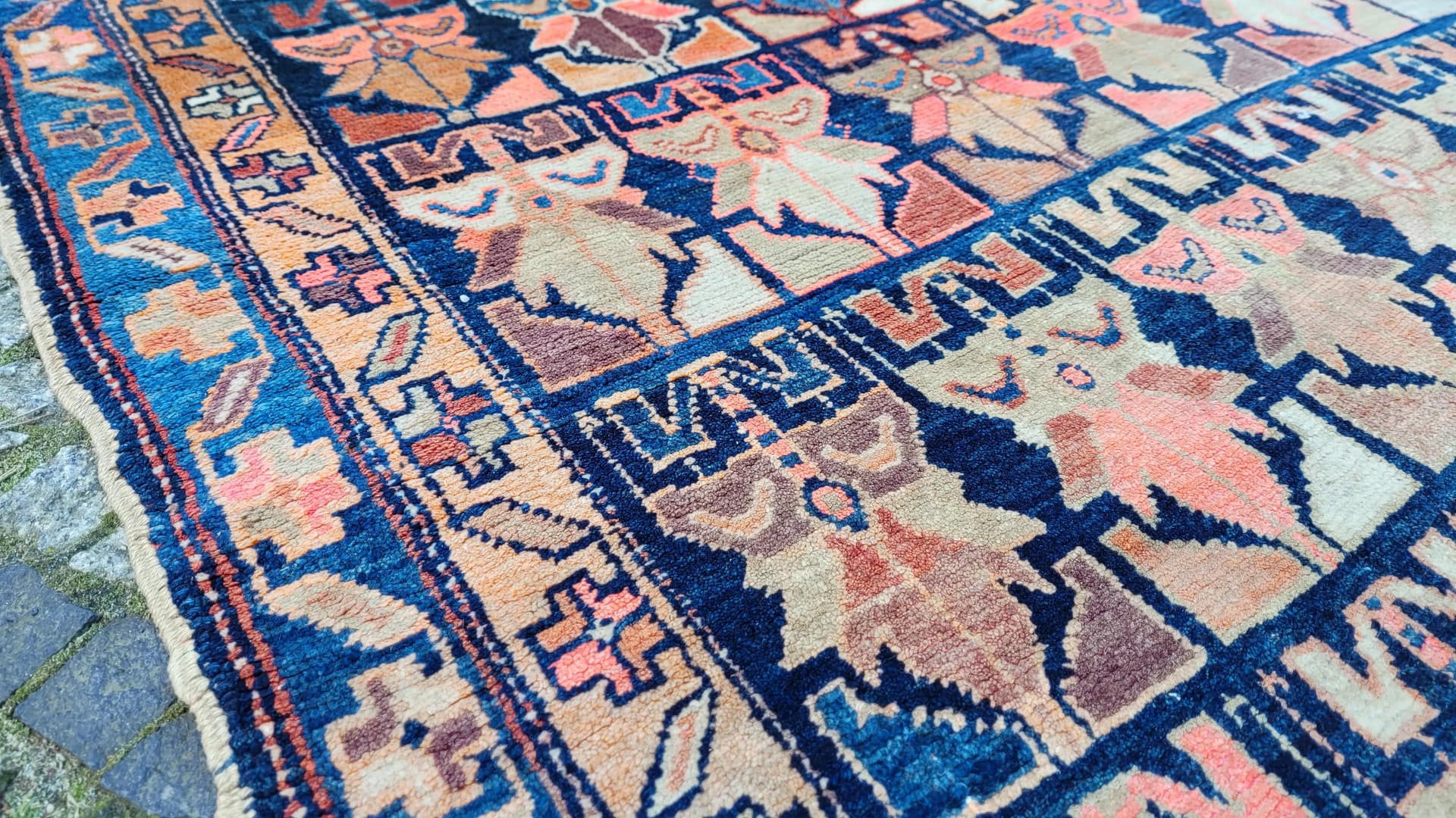 Rug Hamadan 118x245 cm, multicolor wool, Iran, early 20th c. - 87378