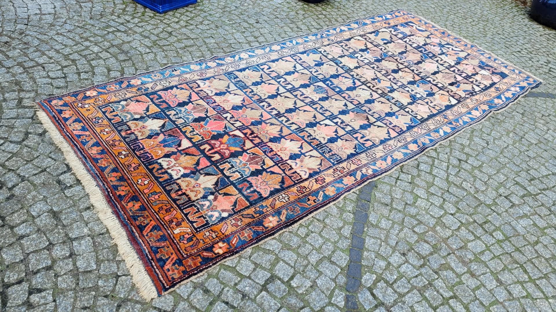 Rug Hamadan 118x245 cm, multicolor wool, Iran, early 20th c. - 87382