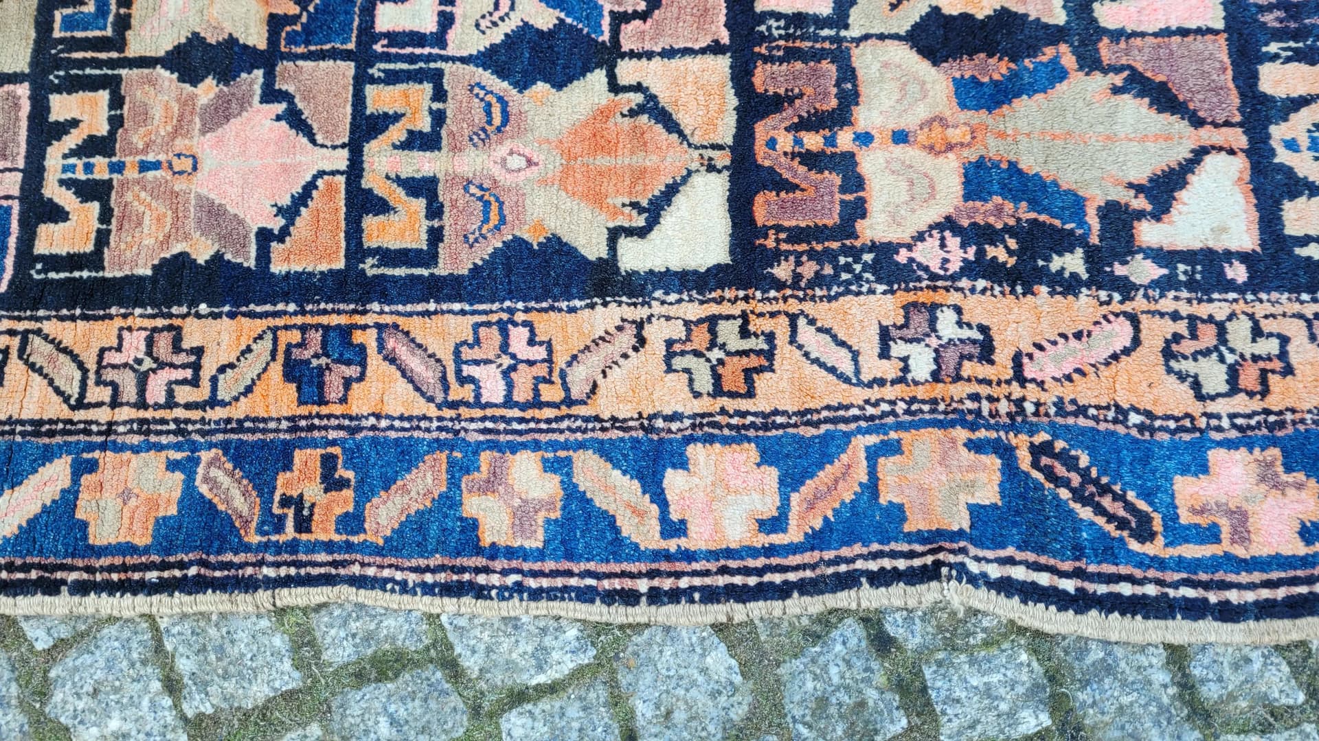 Rug Hamadan 118x245 cm, multicolor wool, Iran, early 20th c. - 87377