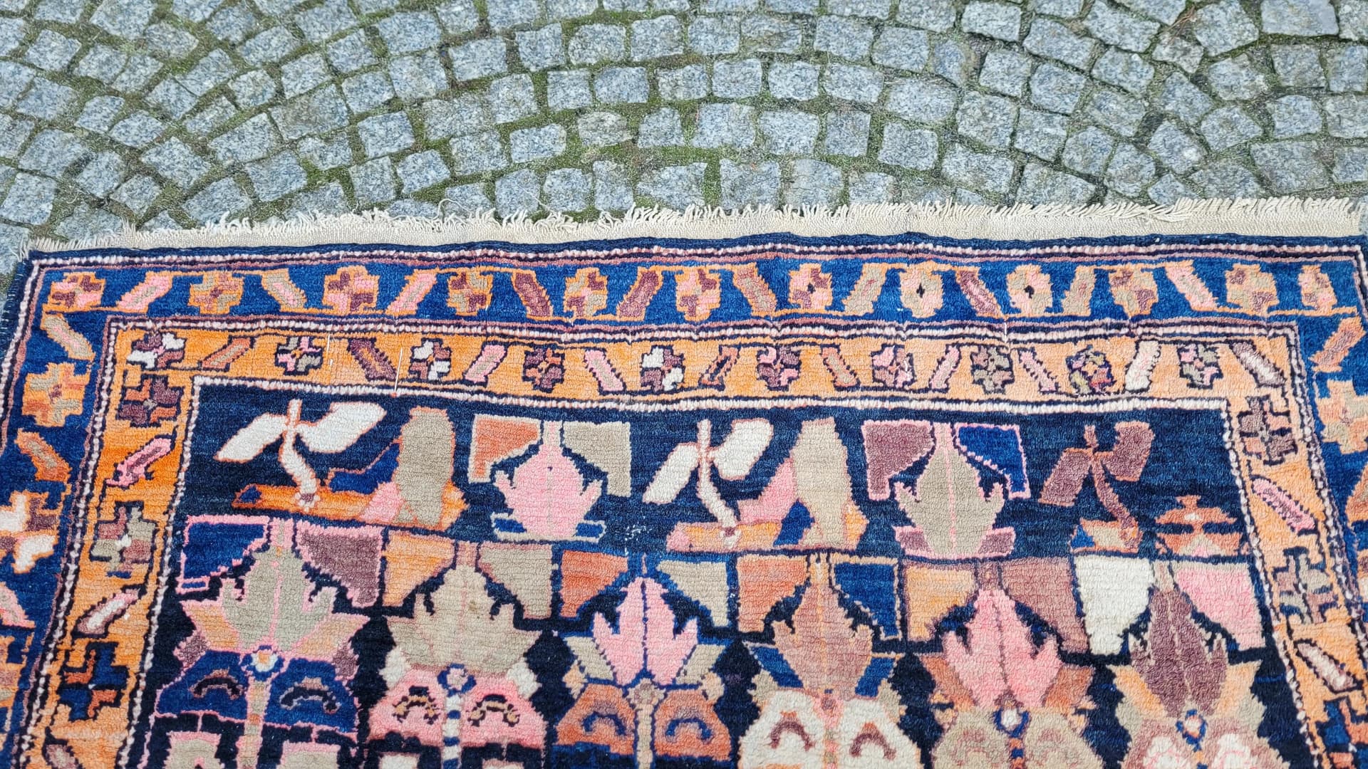 Rug Hamadan 118x245 cm, multicolor wool, Iran, early 20th c. - 87375