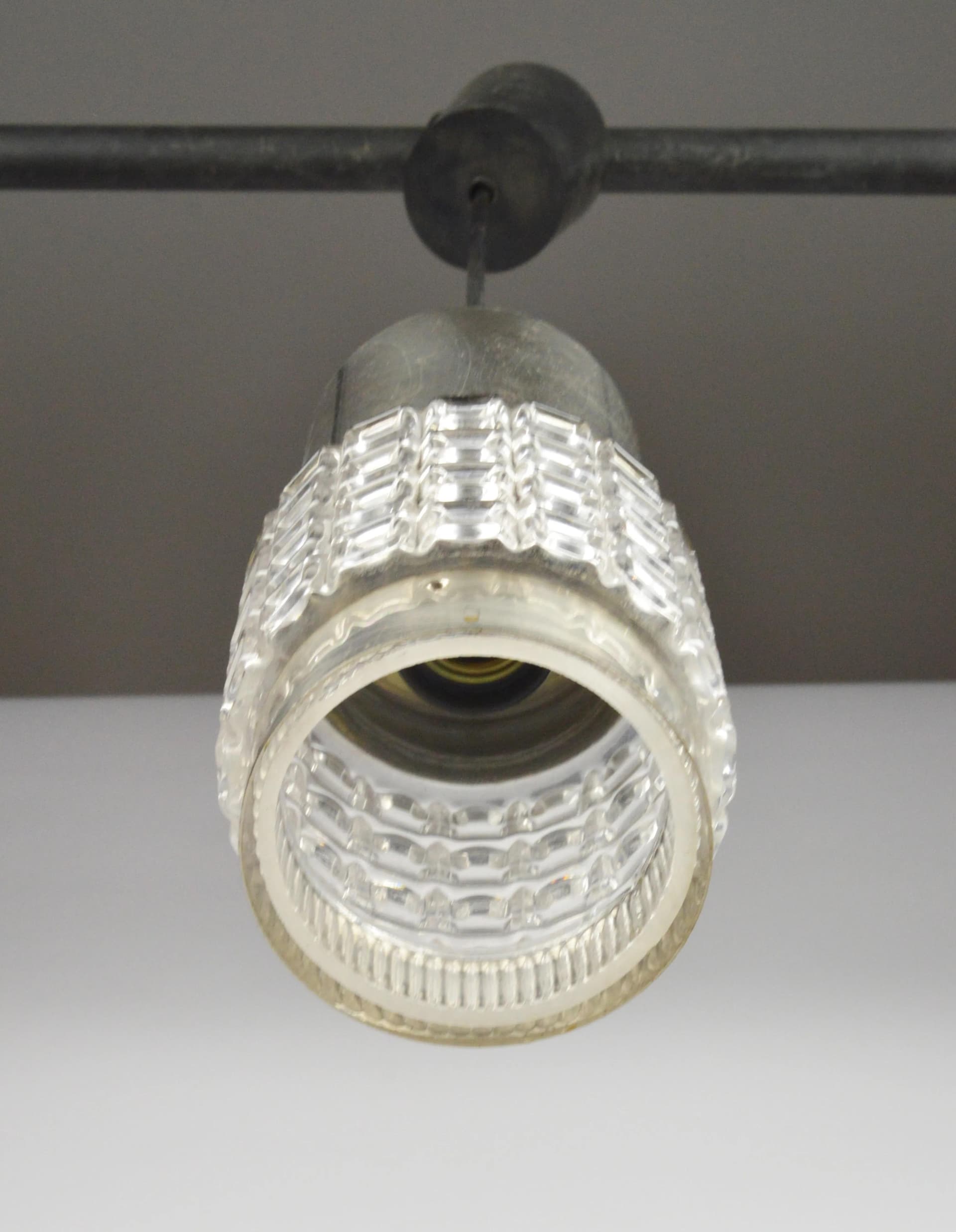 Lampa wisząca Space Age, chrom, szkło, Niemcy, lata 70. - 84047