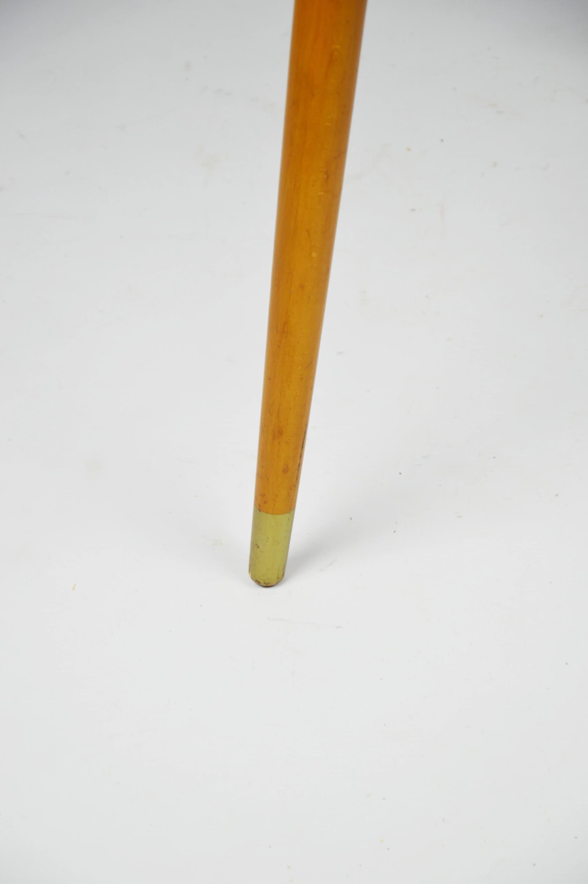 Stolik pomocniczy, beżowy, drewno, Polska, lata 70. - 84020