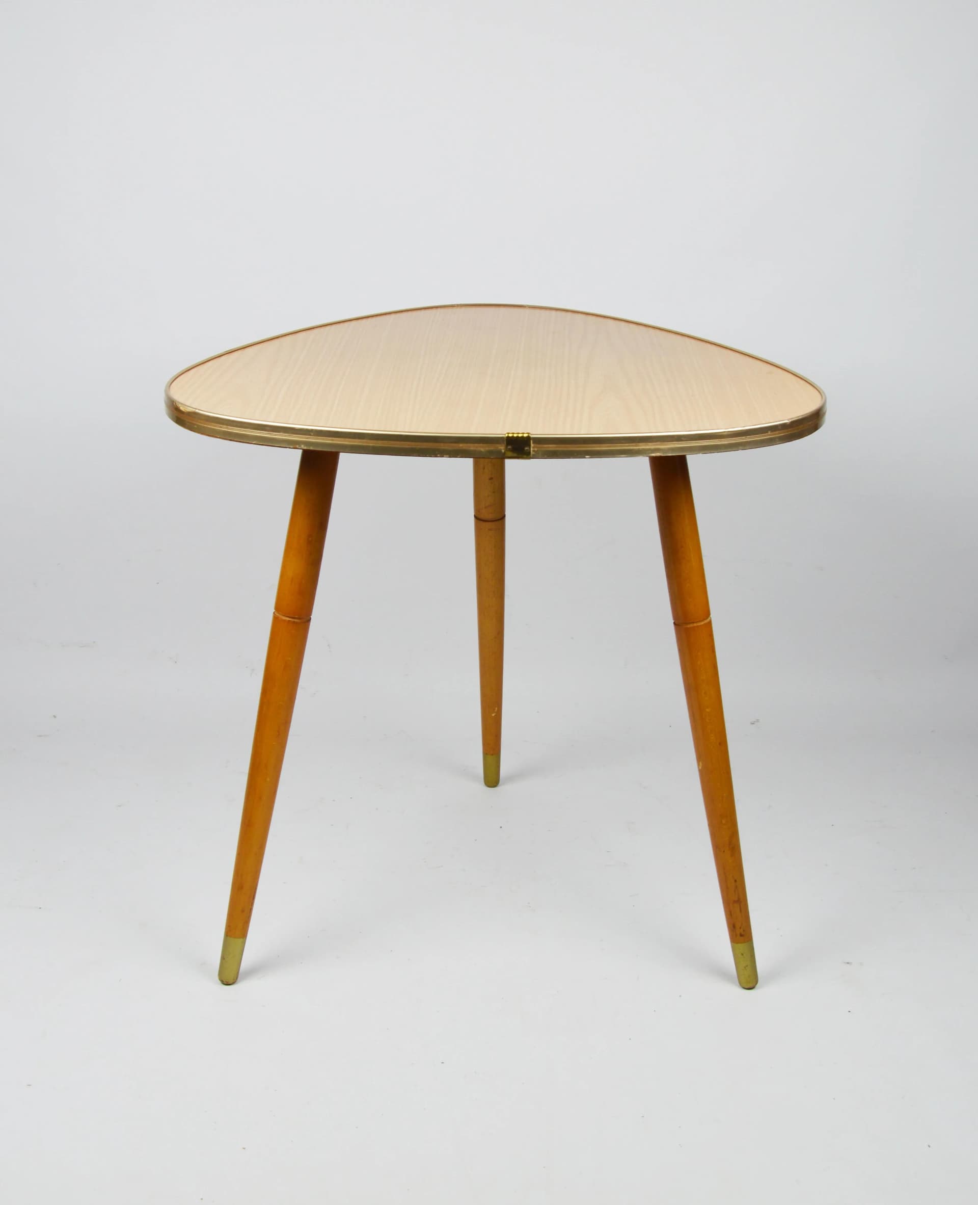 Stolik pomocniczy, beżowy, drewno, Polska, lata 70. - 84019