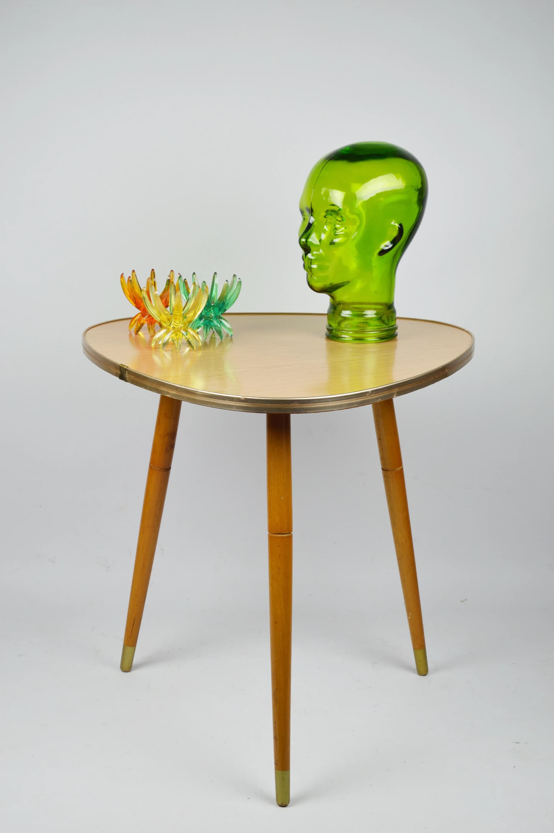 Stolik pomocniczy, beżowy, drewno, Polska, lata 70. - 84024