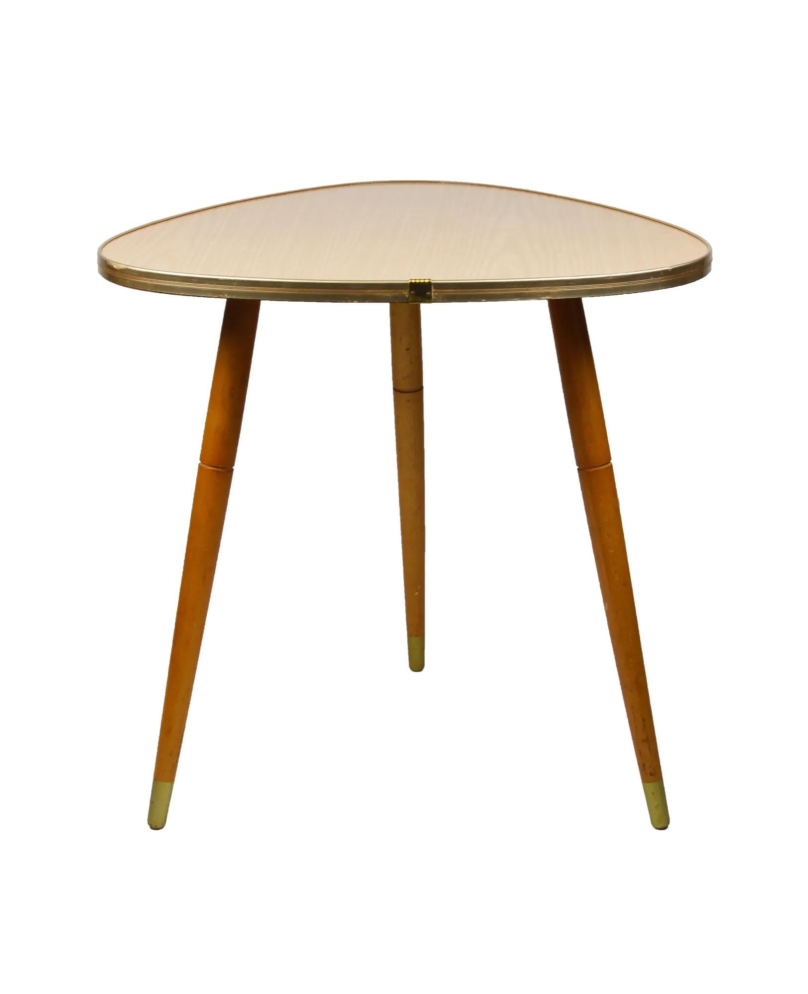 Stolik pomocniczy, beżowy, drewno, Polska, lata 70.