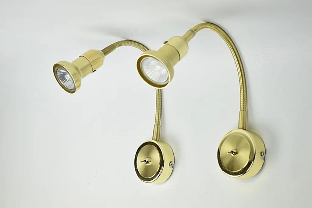 Para kinkietów, złoty, mosiądz, Polska, lata 90. - 83982