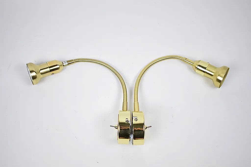 Para kinkietów, złoty, mosiądz, Polska, lata 90. - 83979