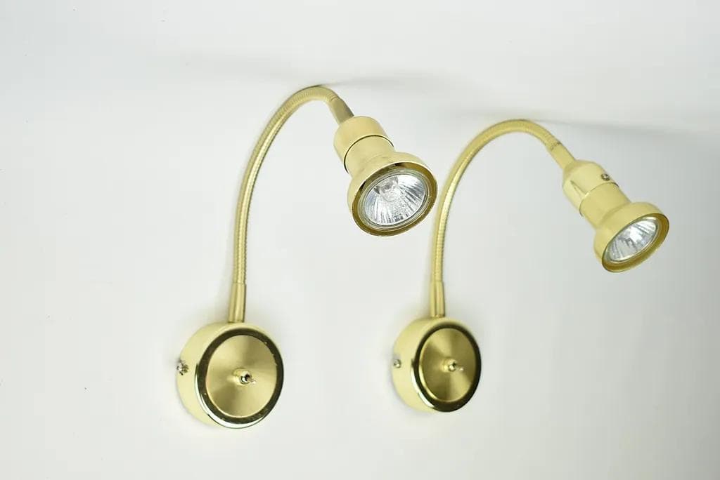 Para kinkietów, złoty, mosiądz, Polska, lata 90. - 83978