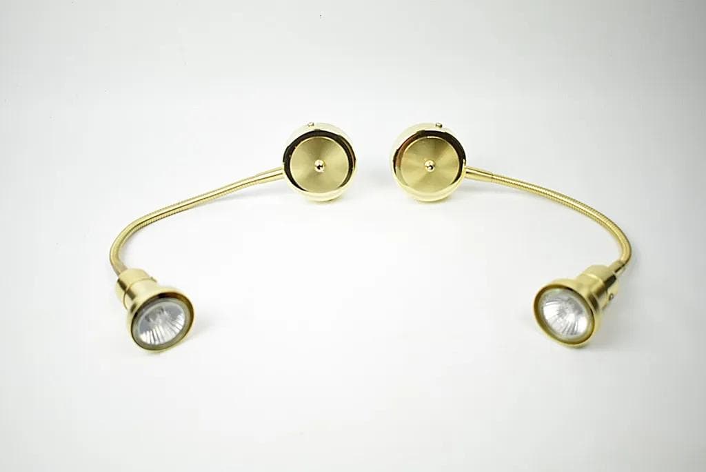 Para kinkietów, złoty, mosiądz, Polska, lata 90. - 83985