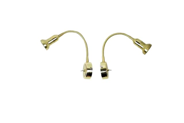 Para kinkietów, złoty, mosiądz, Polska, lata 90. - WYMIARY