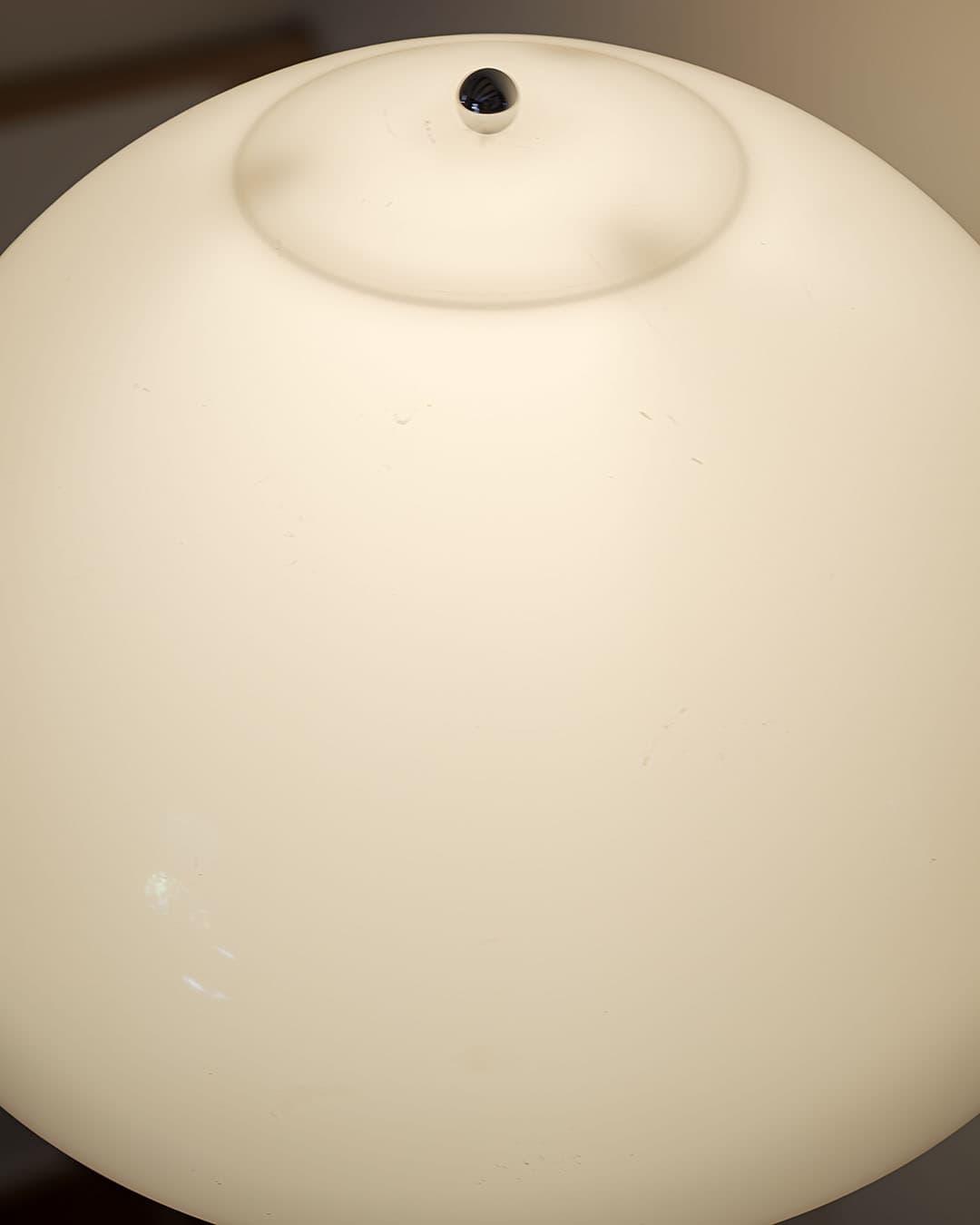 Lampa podłogowa Panthella, biały plastik, metal, proj. V. Panton, Louis Poulsen, Dania, lata 70. - 83564