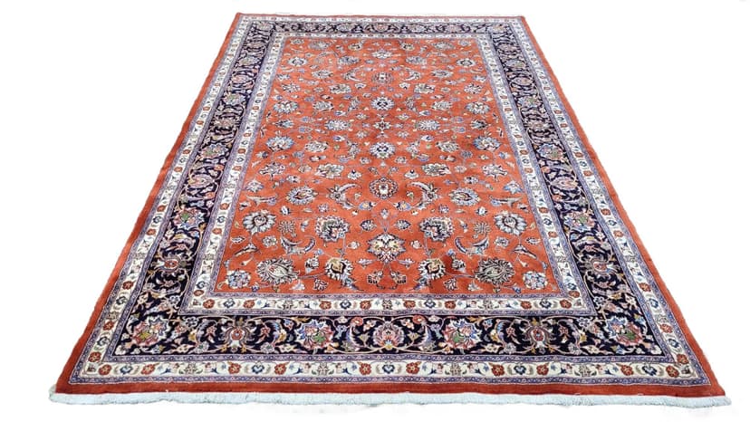 Dywan Meshed, czerwony, wełna, Iran, lata 80.